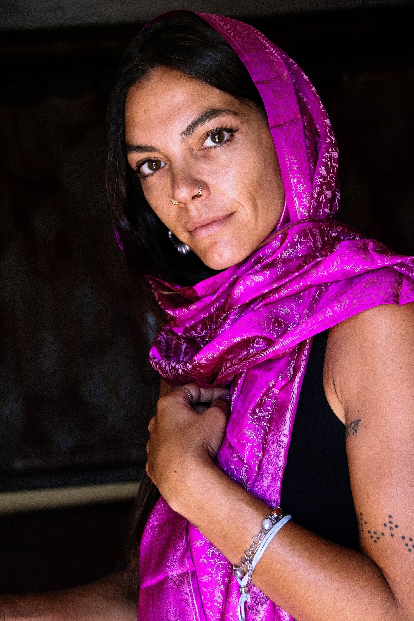Foulard Swami #015 fuxia e rosa