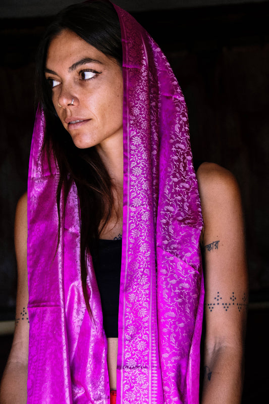Foulard Swami #015 fuxia e rosa