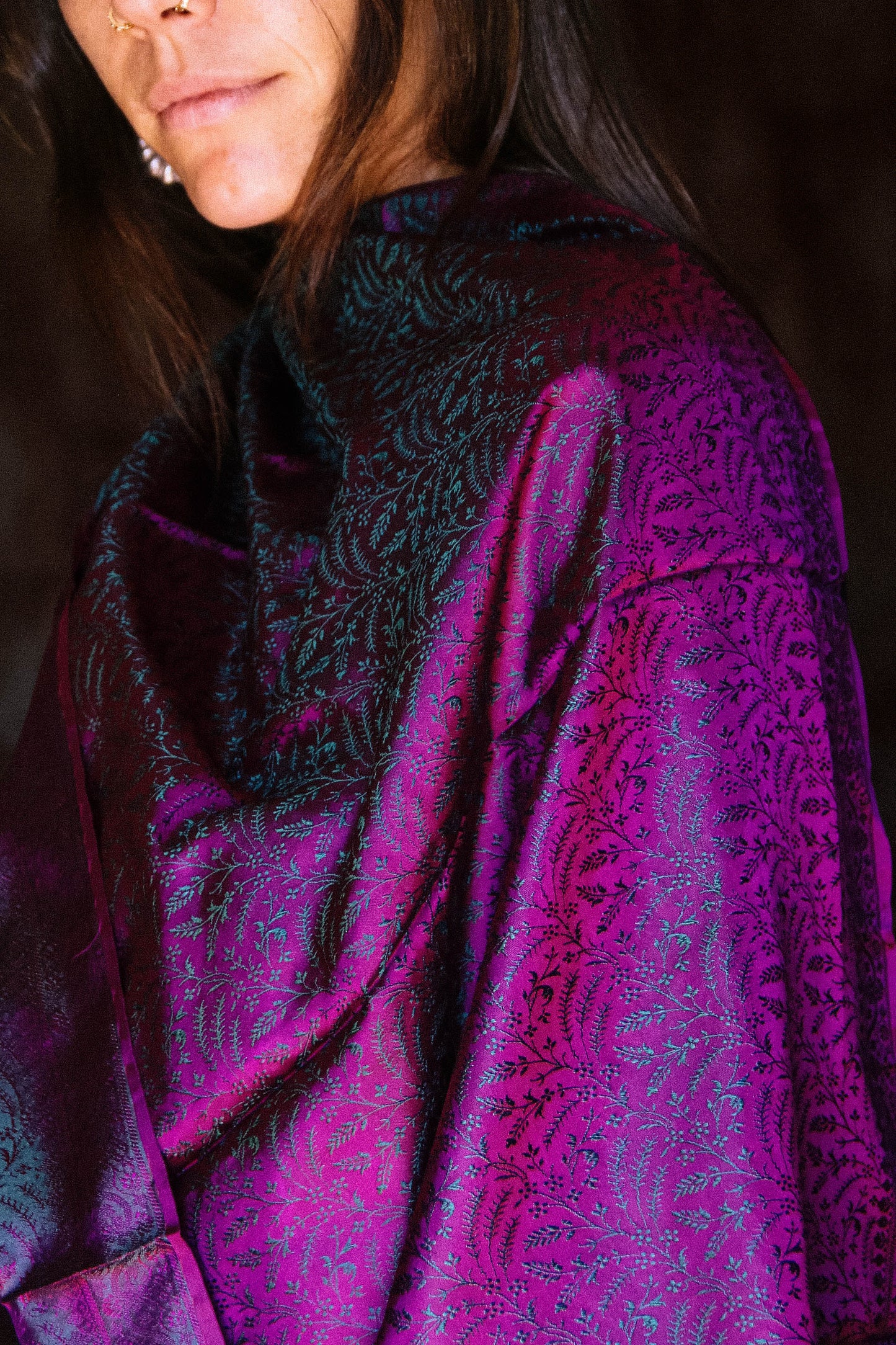 Foulard Swami #017 burgundy e verdone