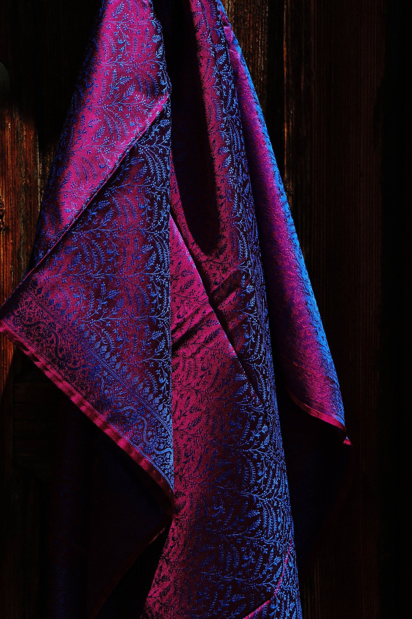 Foulard Swami #024 burgundy e blu