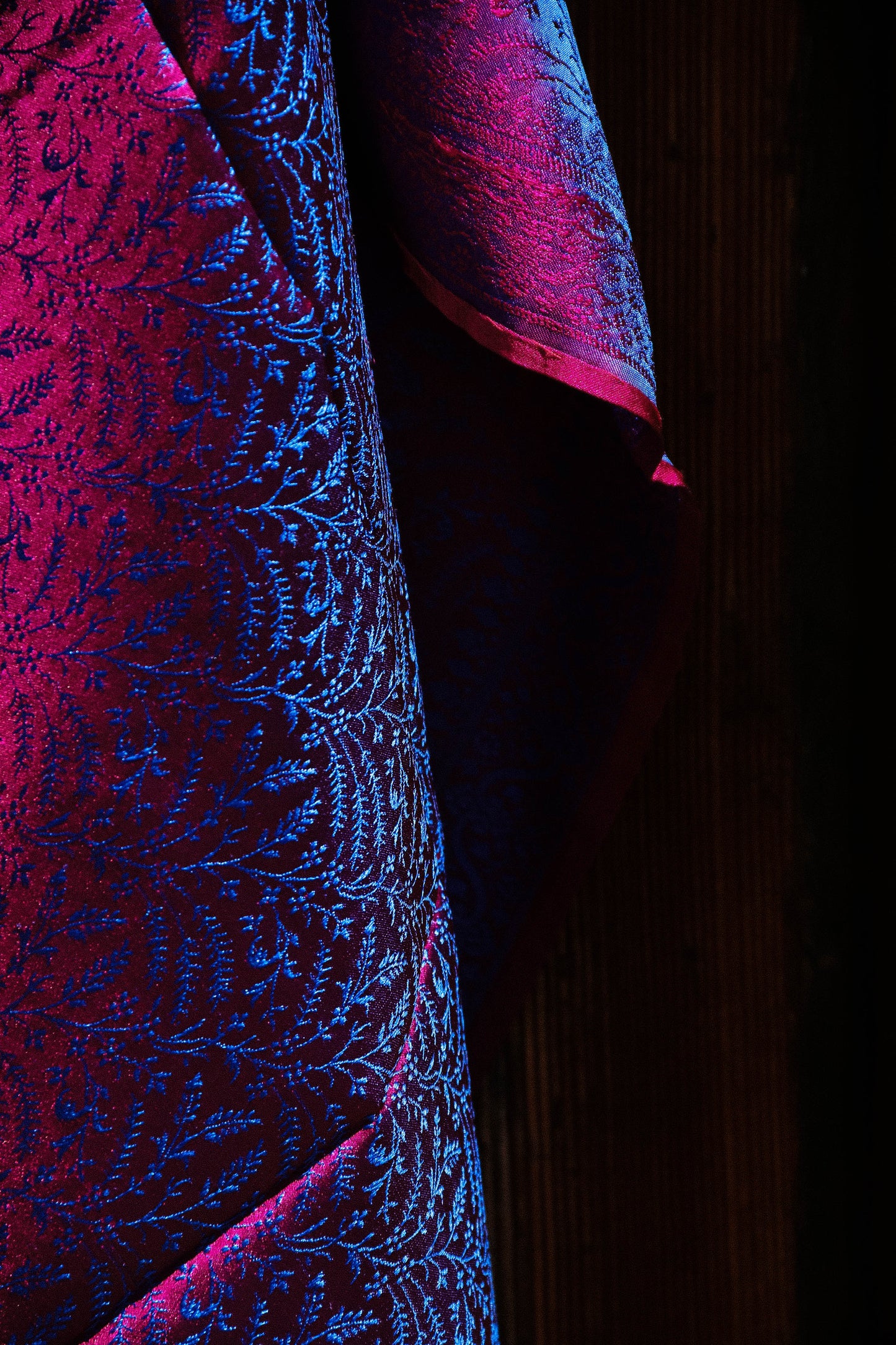 Foulard Swami #024 burgundy e blu