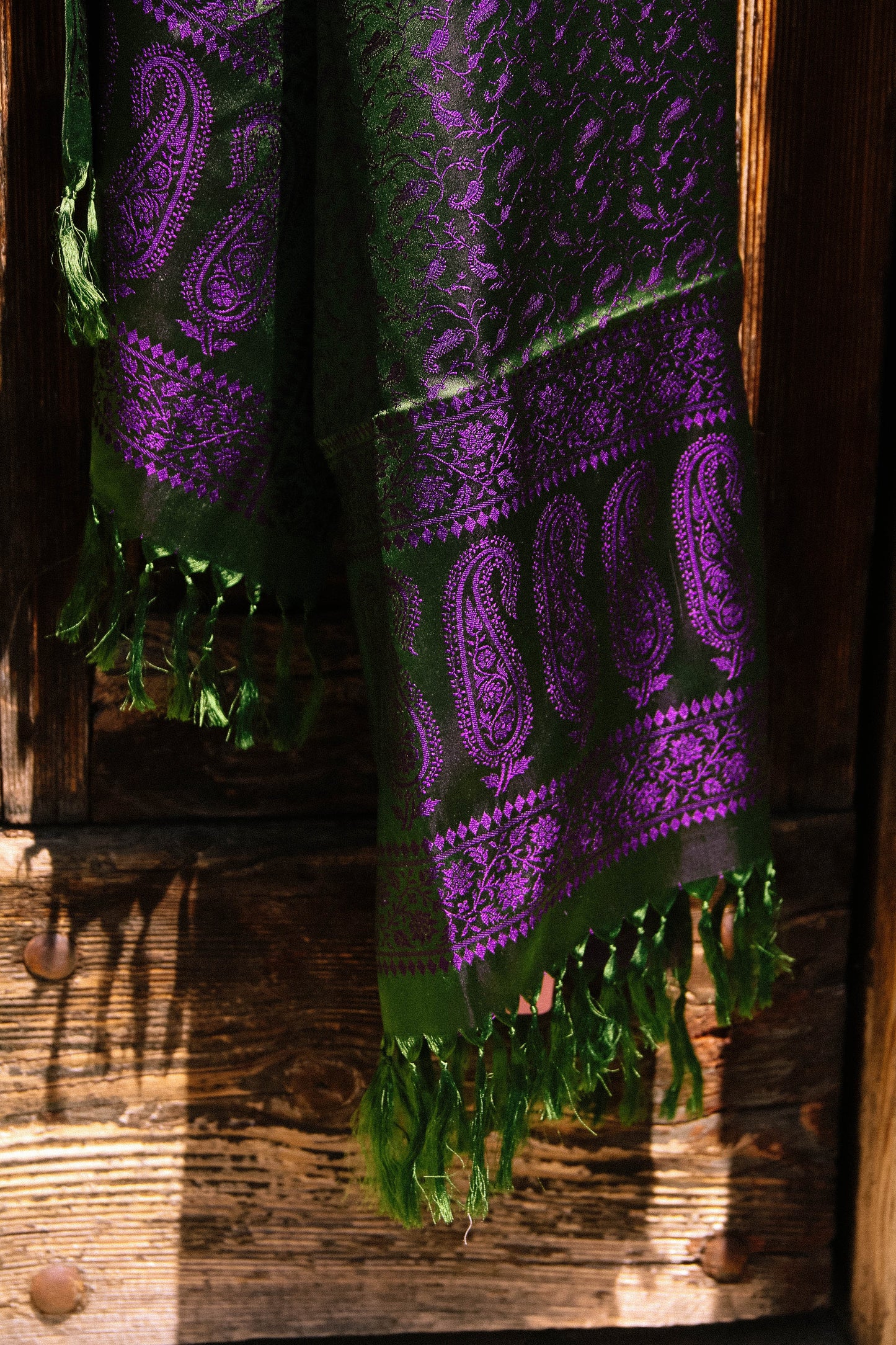 Foulard Swami #022 verde e viola