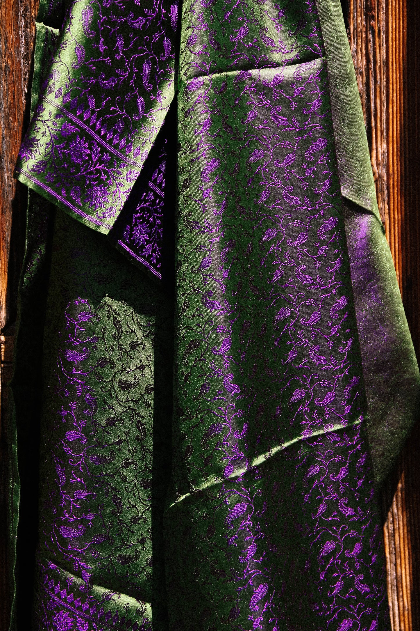Foulard Swami #022 verde e viola