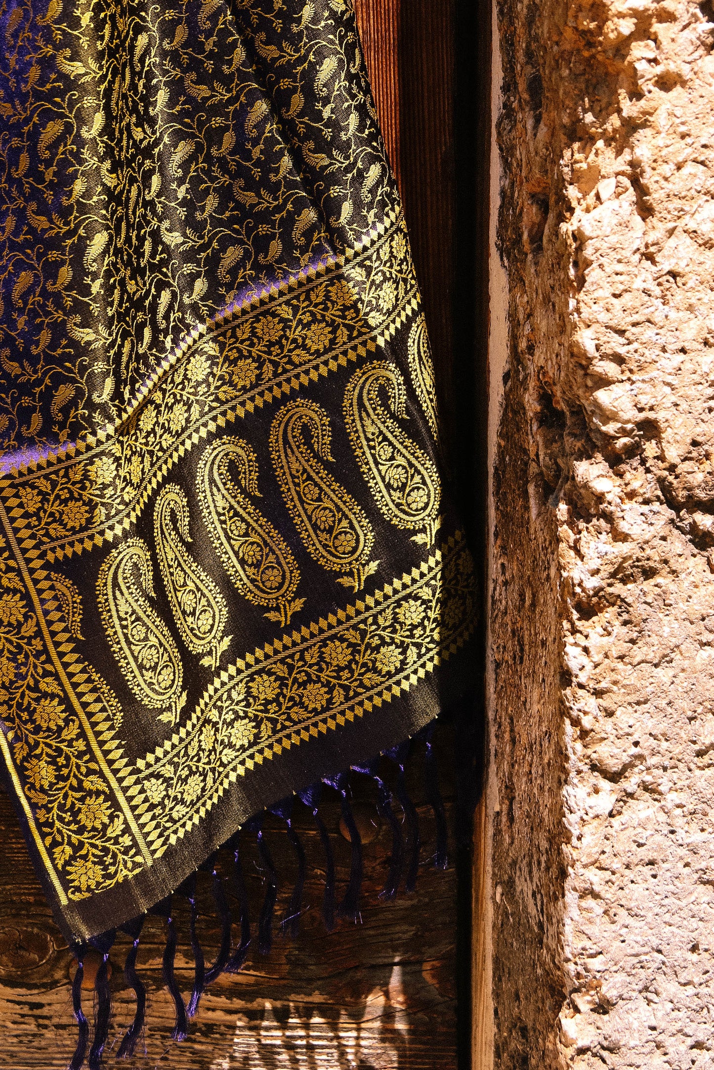 Foulard Swami #025 blu e giallo