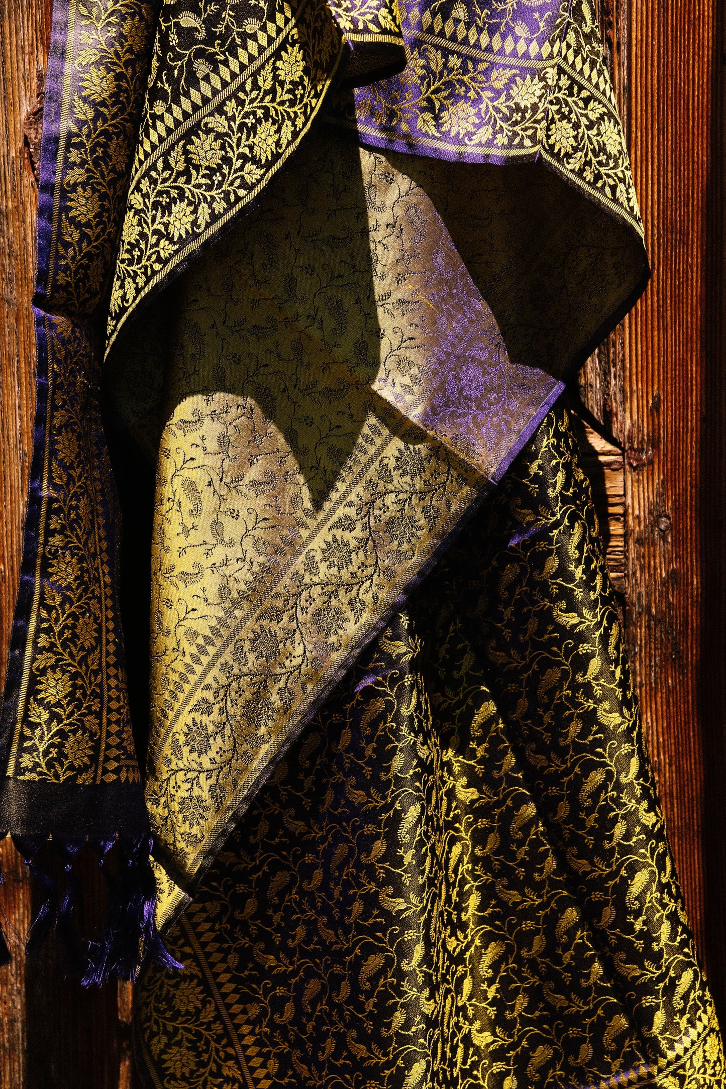 Foulard Swami #025 blu e giallo