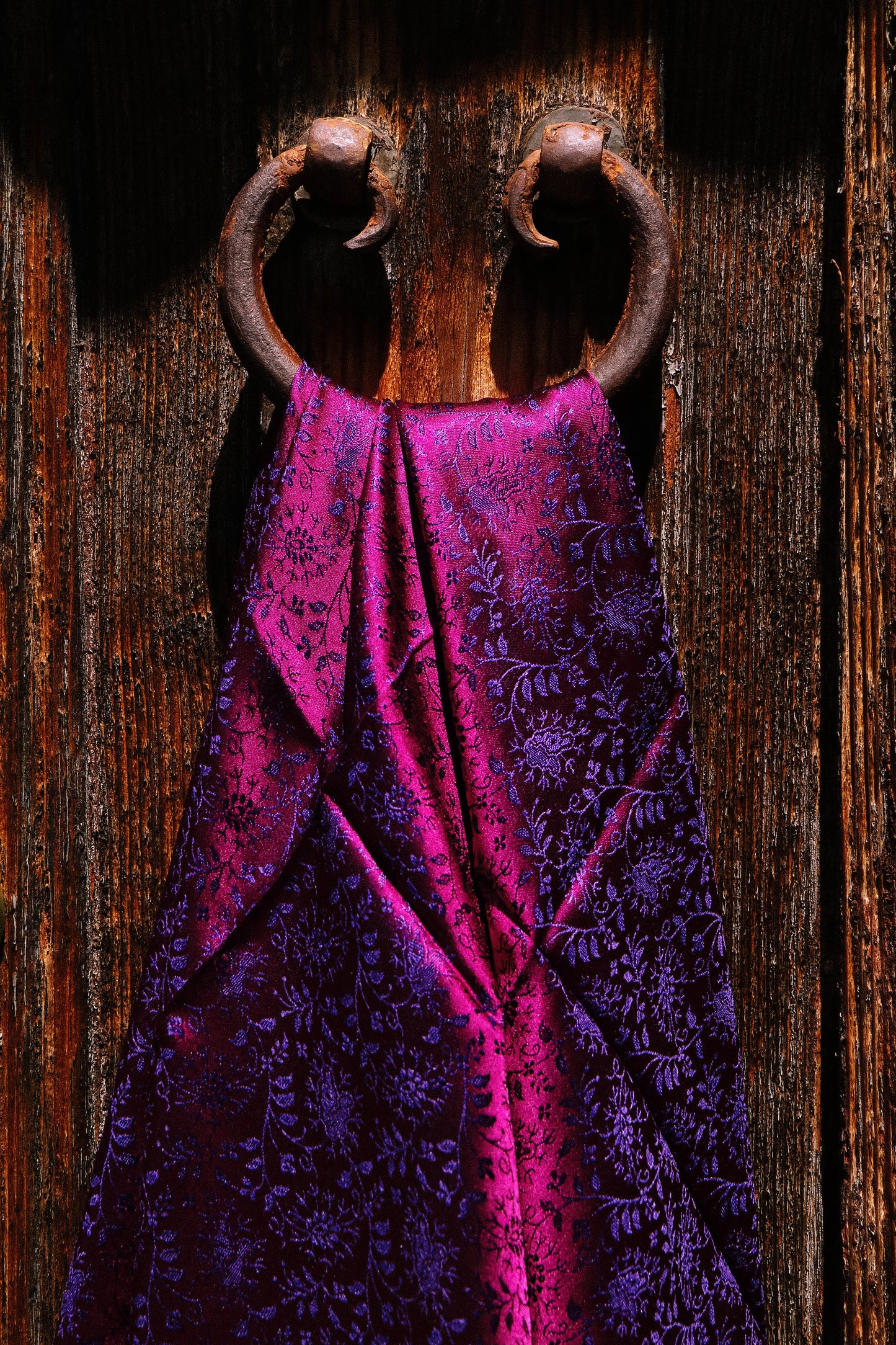 Foulard Swami #028 burgundy e blu scuro