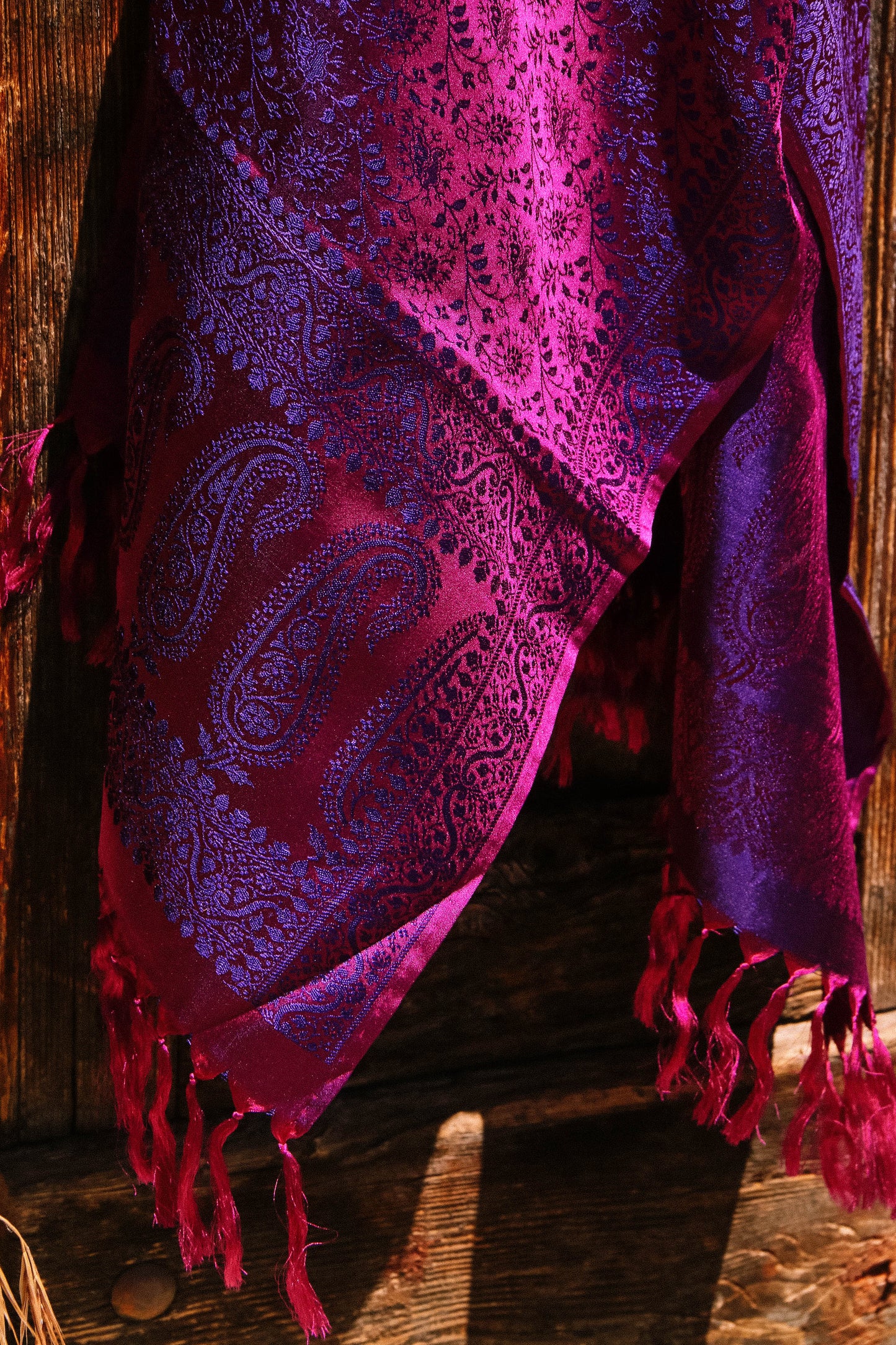 Foulard Swami #028 burgundy e blu scuro