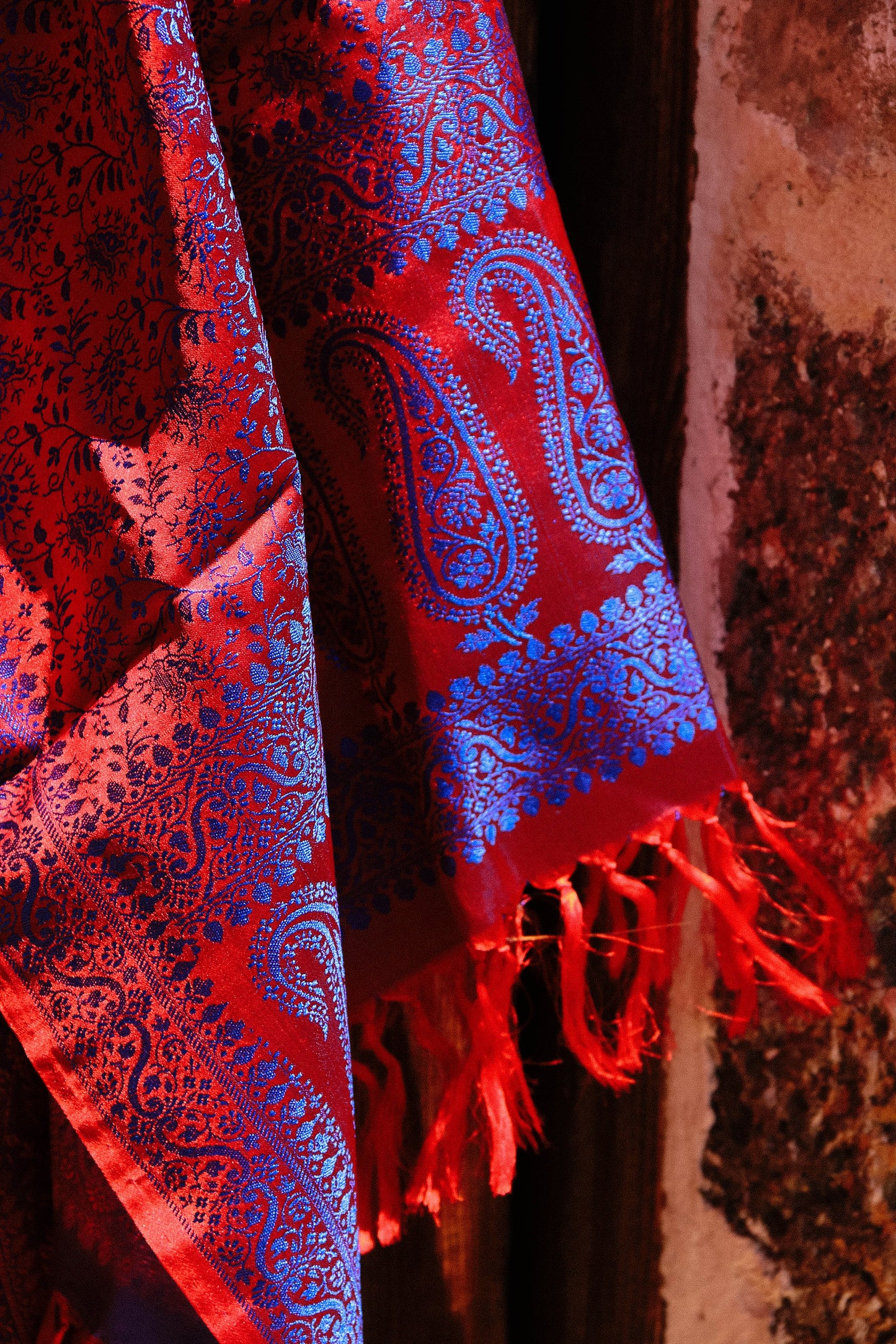 Foulard Swami #029 rosso e blu