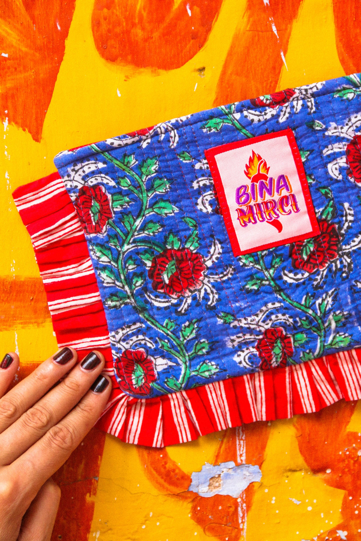 Pochette Kila azzurra e rossa
