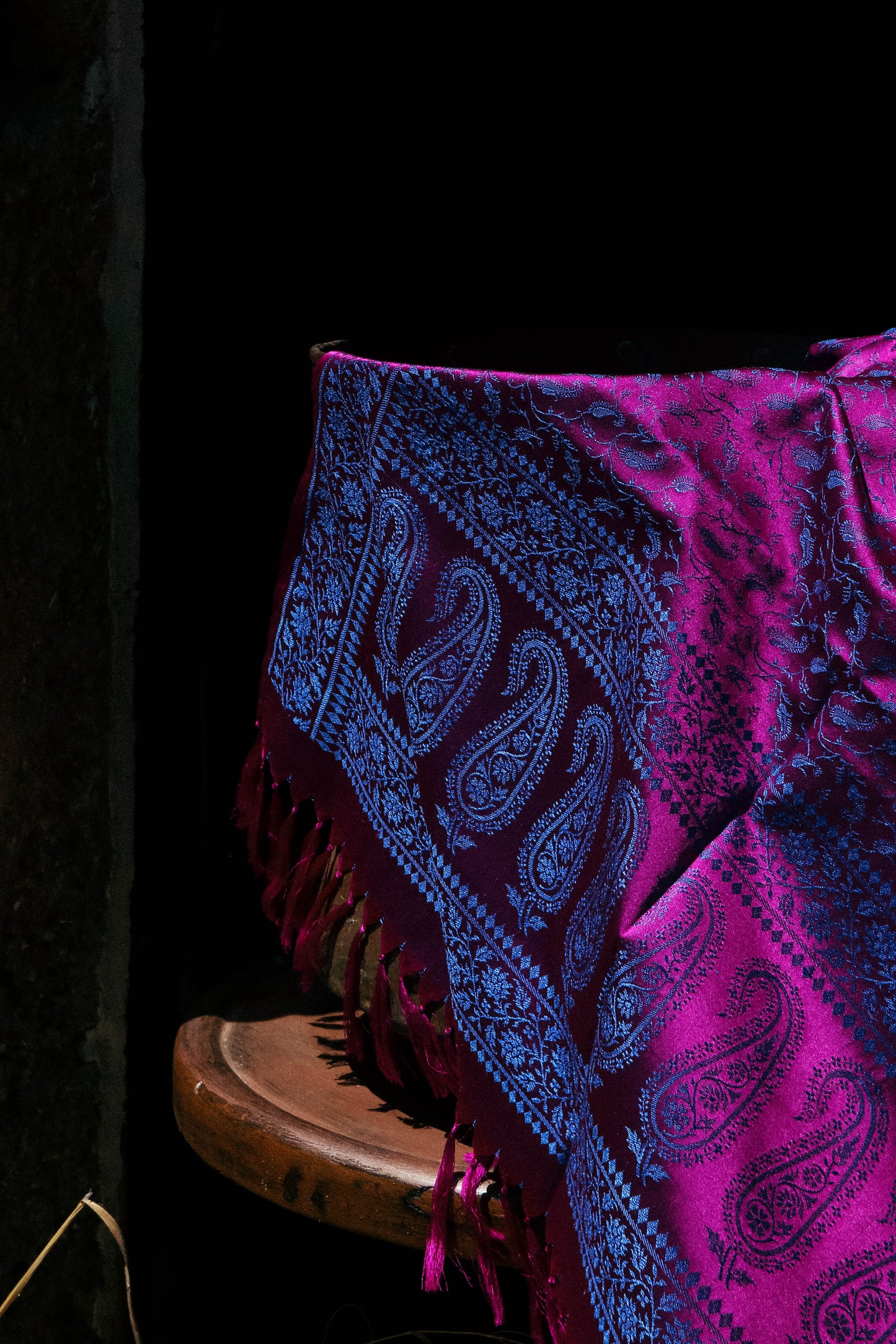 Foulard Swami #034 fuxia e blu