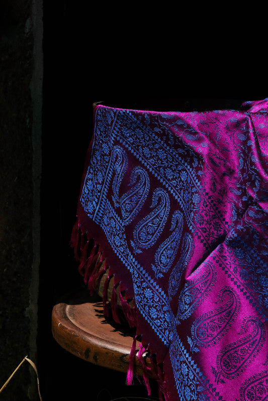 Foulard Swami #034 fuxia e blu