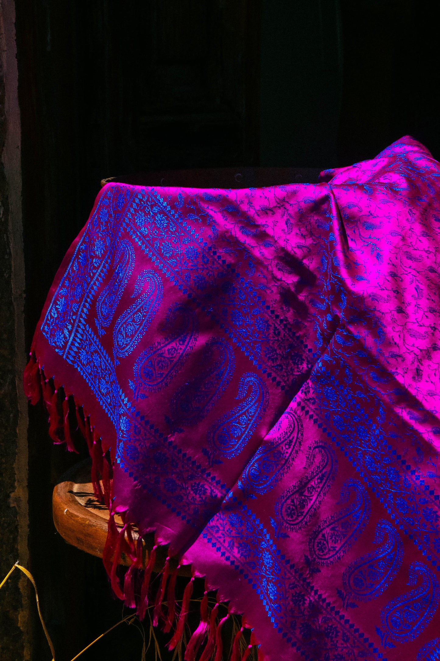Foulard Swami #034 fuxia e blu