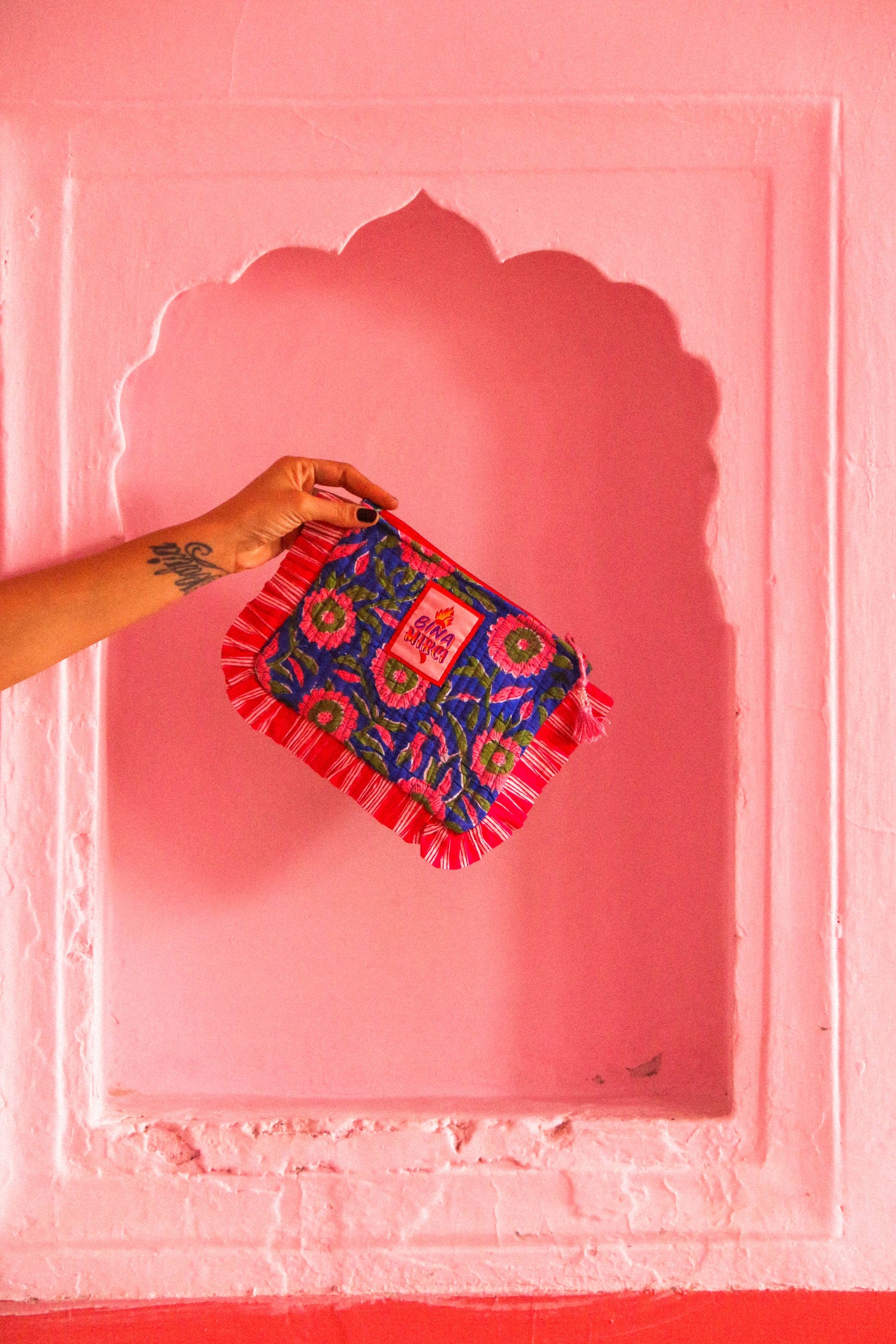 Pochette Kila blu e fuxia