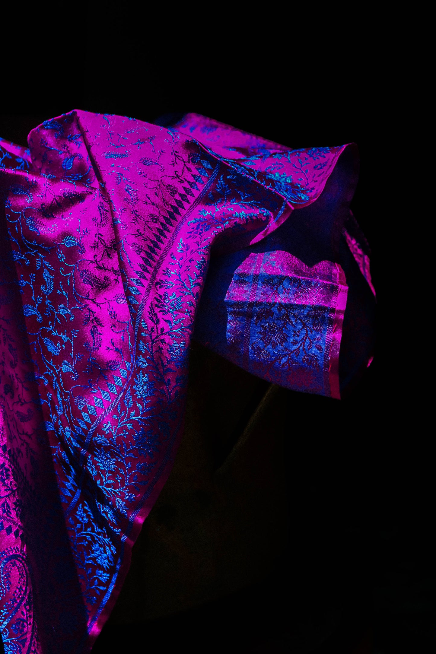 Foulard Swami #034 fuxia e blu