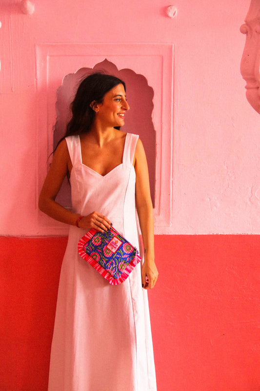 Pochette Kila blu e fuxia