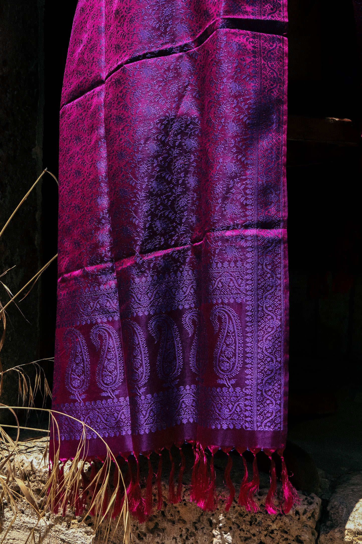 Foulard Swami #035 burgundy e viola