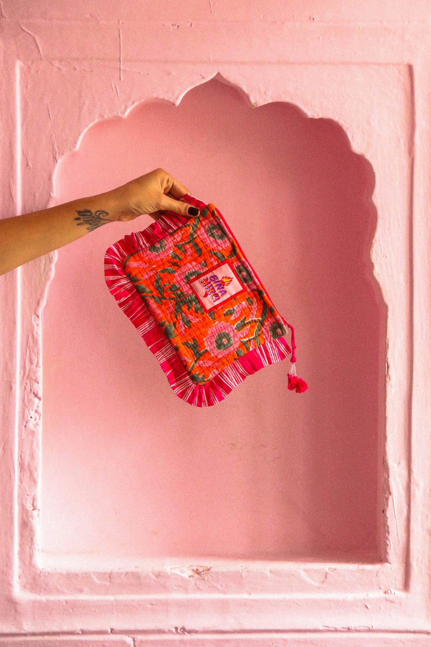 Pochette Kila arancione e fuxia