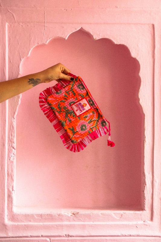 Pochette Kila arancione e fuxia
