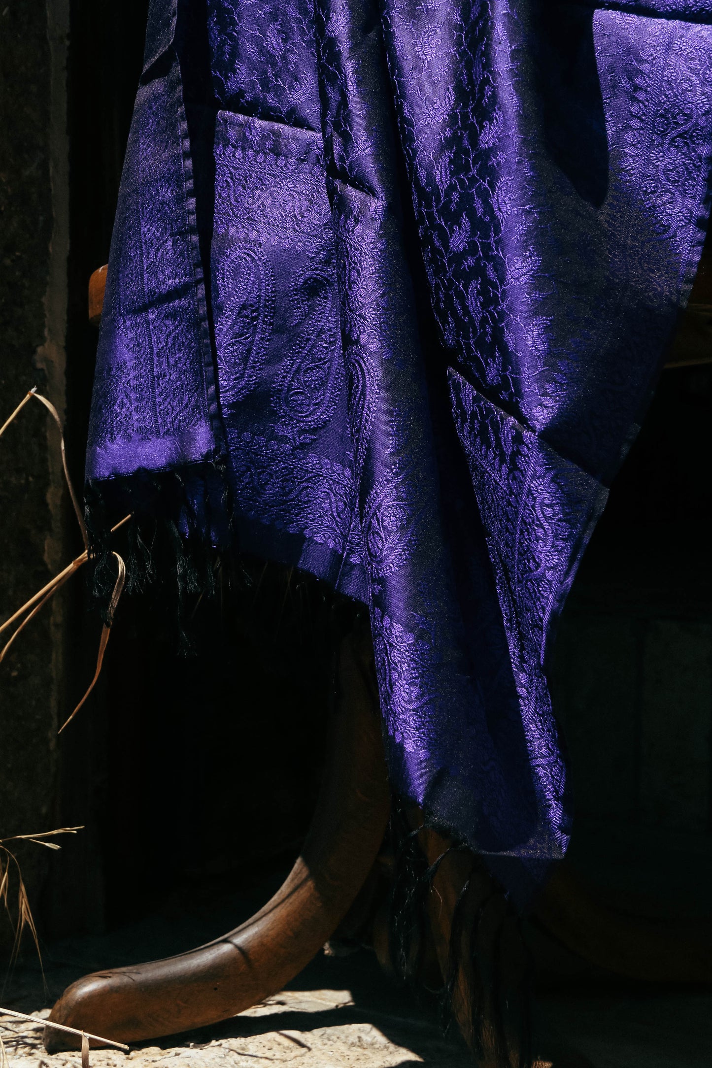 Foulard Hari #045 viola e blu