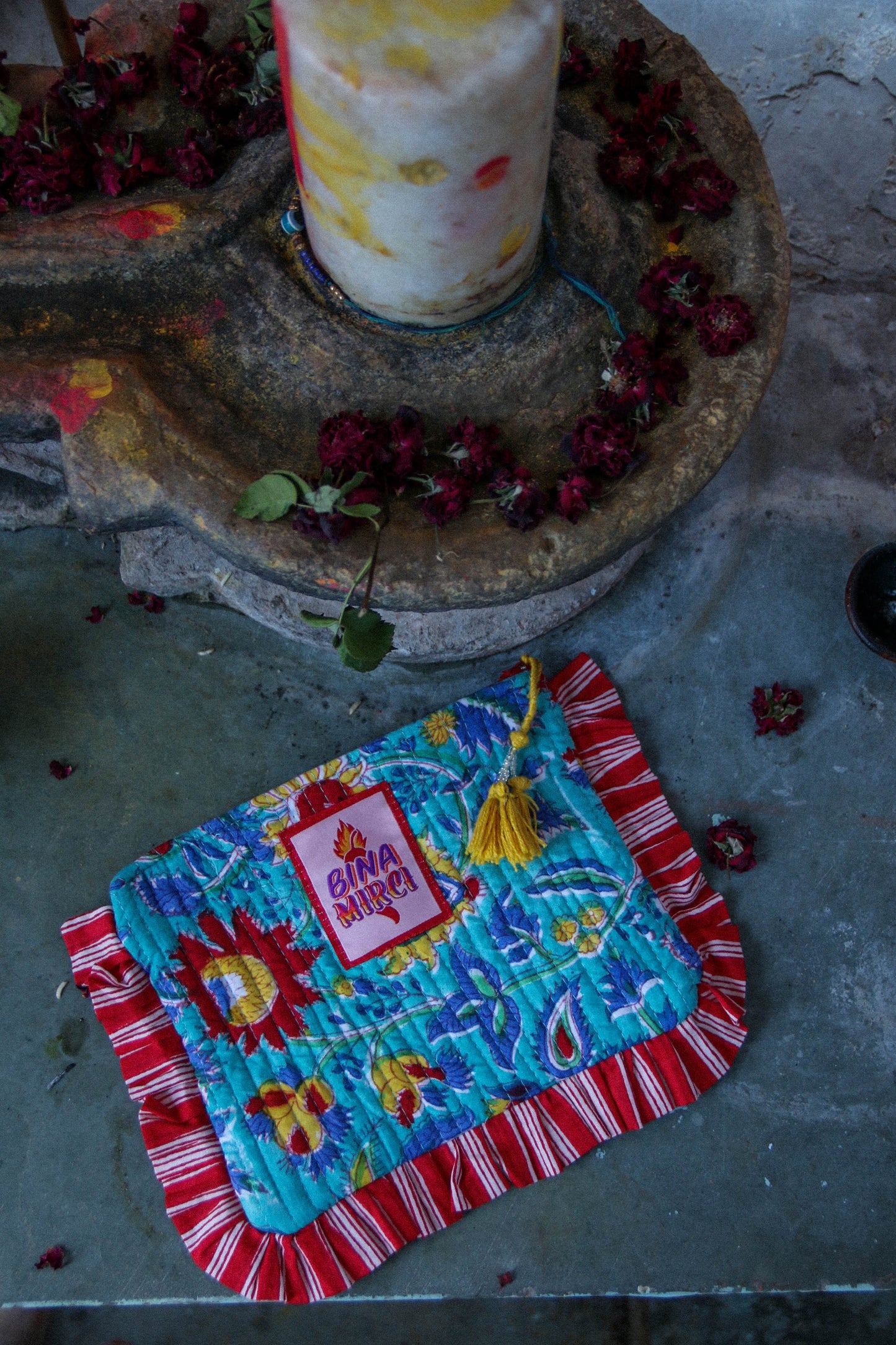 Pochette Kila turchese e rossa