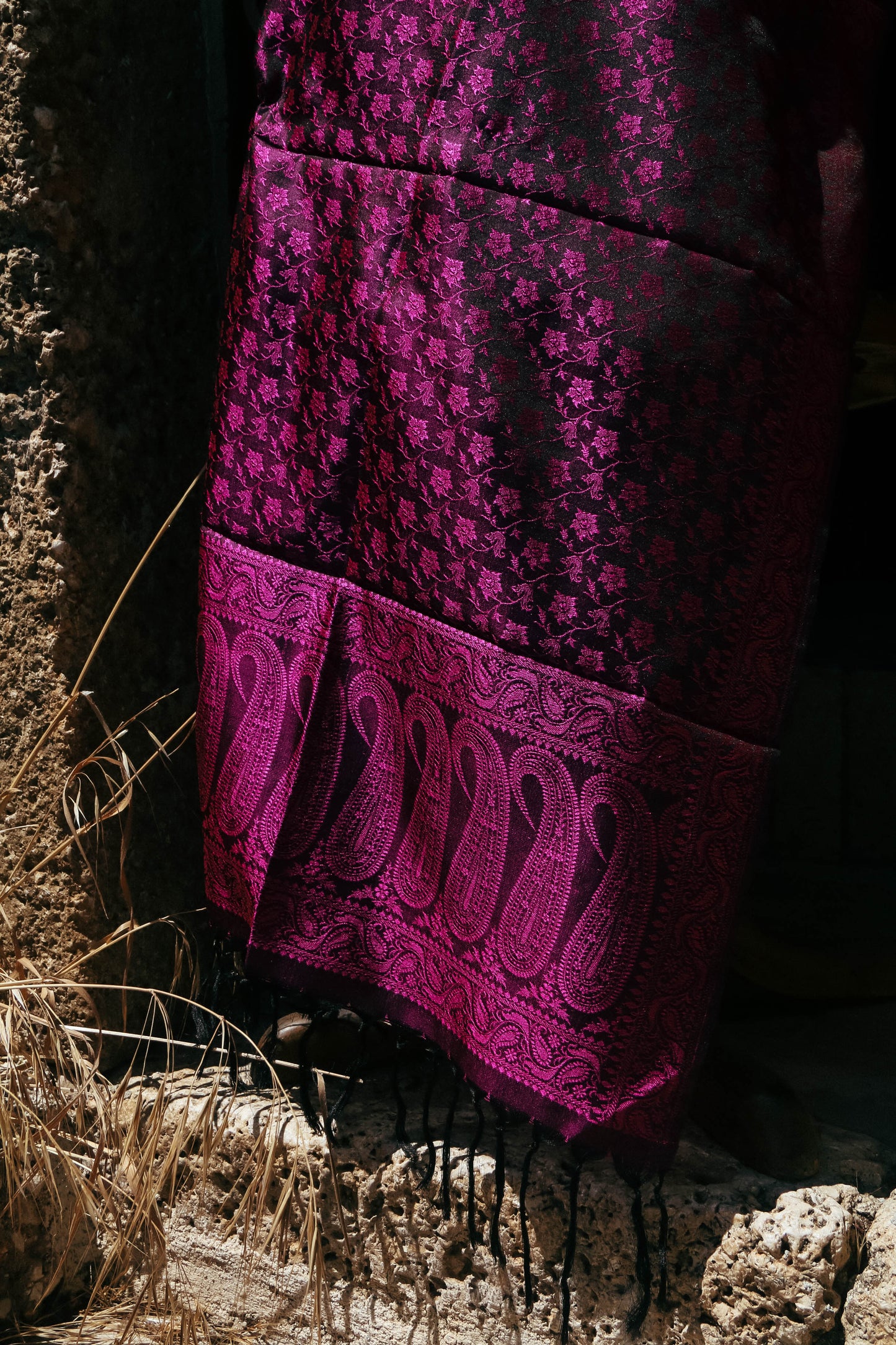 Foulard Hari #043 nero e fuxia
