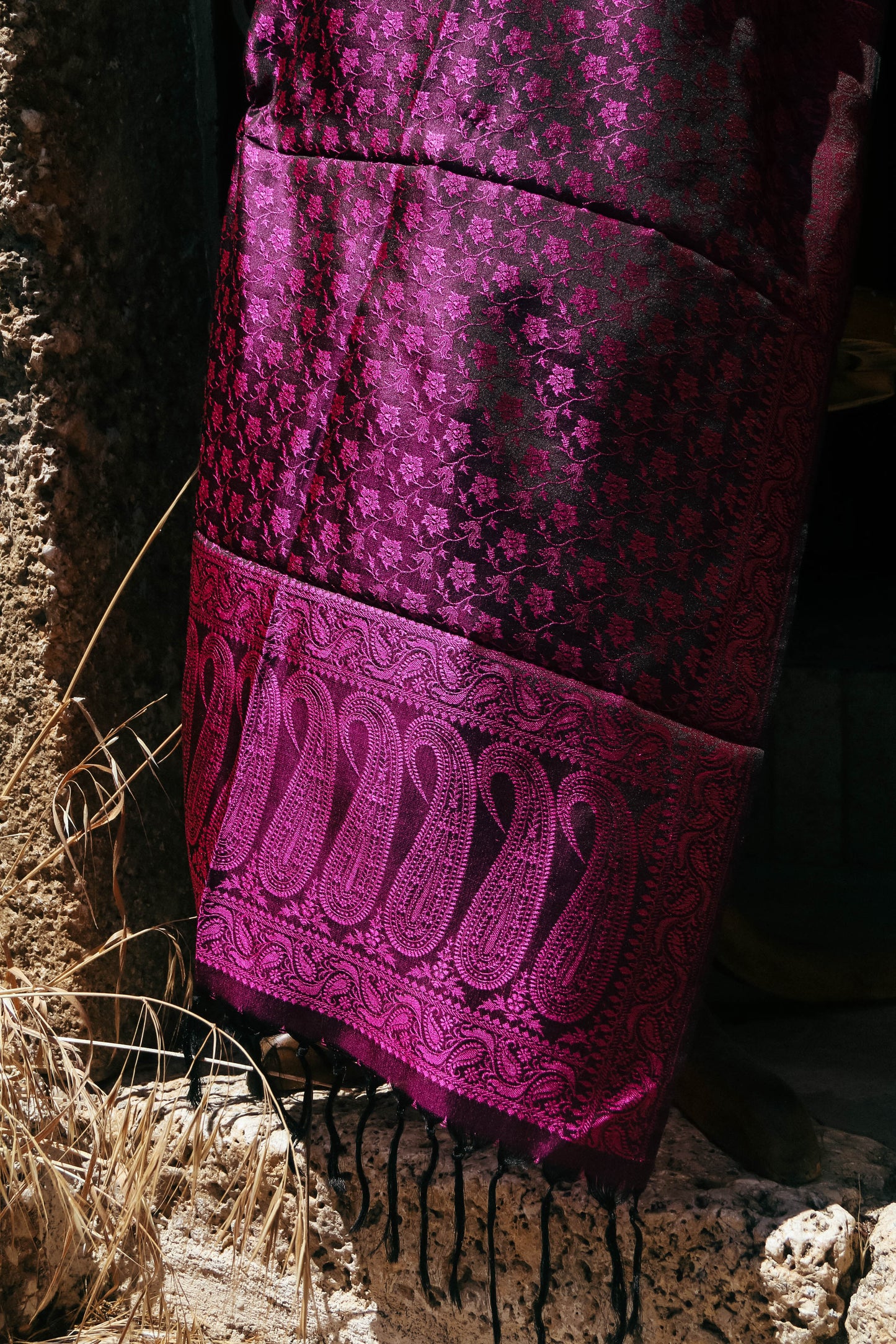 Foulard Hari #043 nero e fuxia