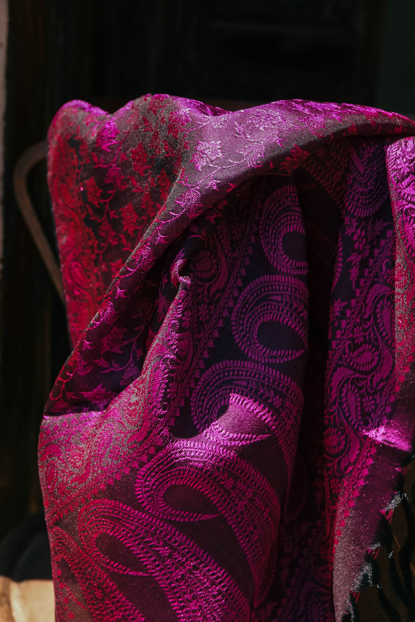 Foulard Hari #043 nero e fuxia