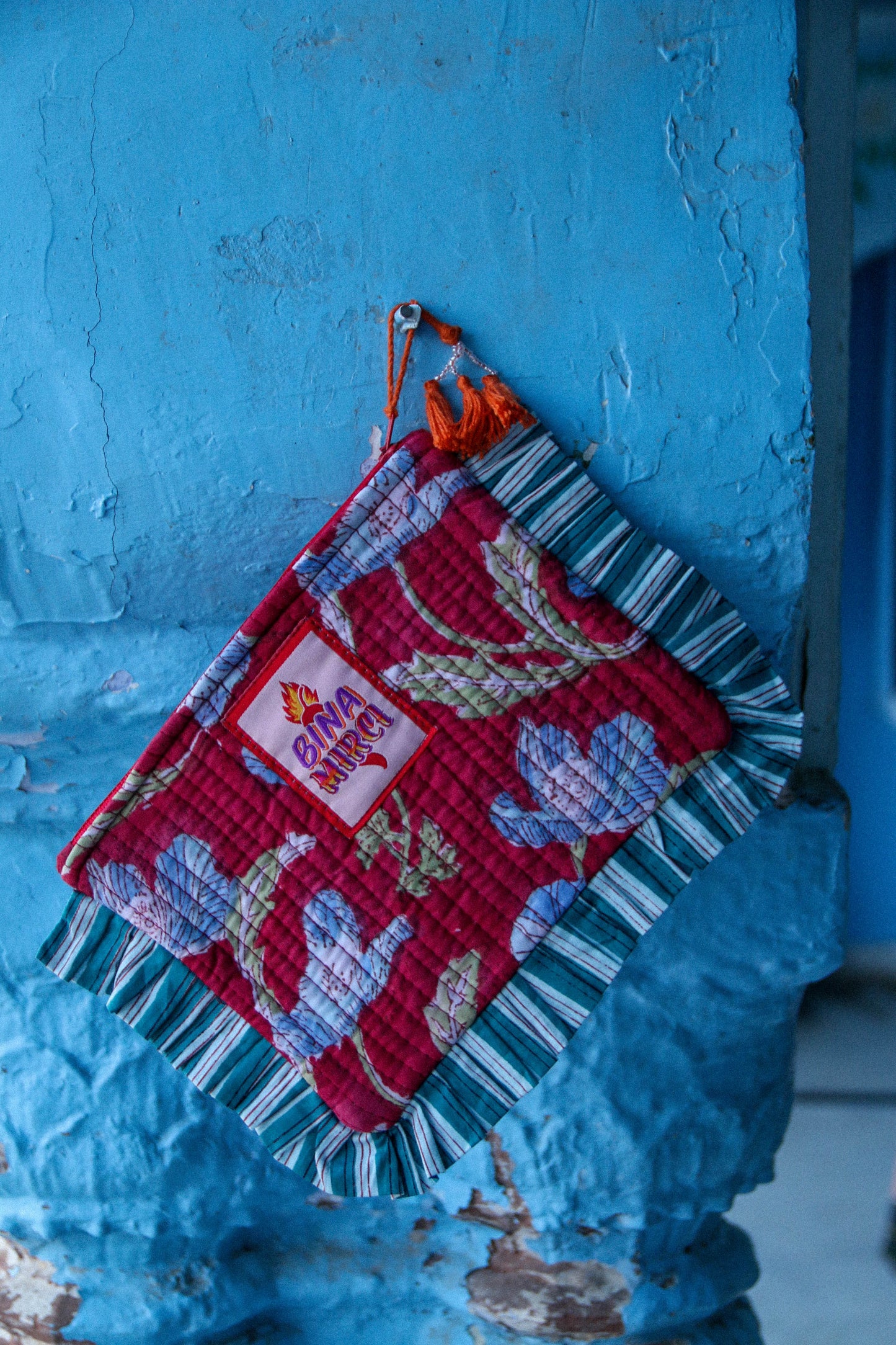 Pochette Kila rossa e ottanio