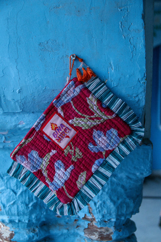 Pochette Kila rossa e ottanio