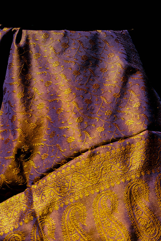 Foulard Hari #049 viola e oro