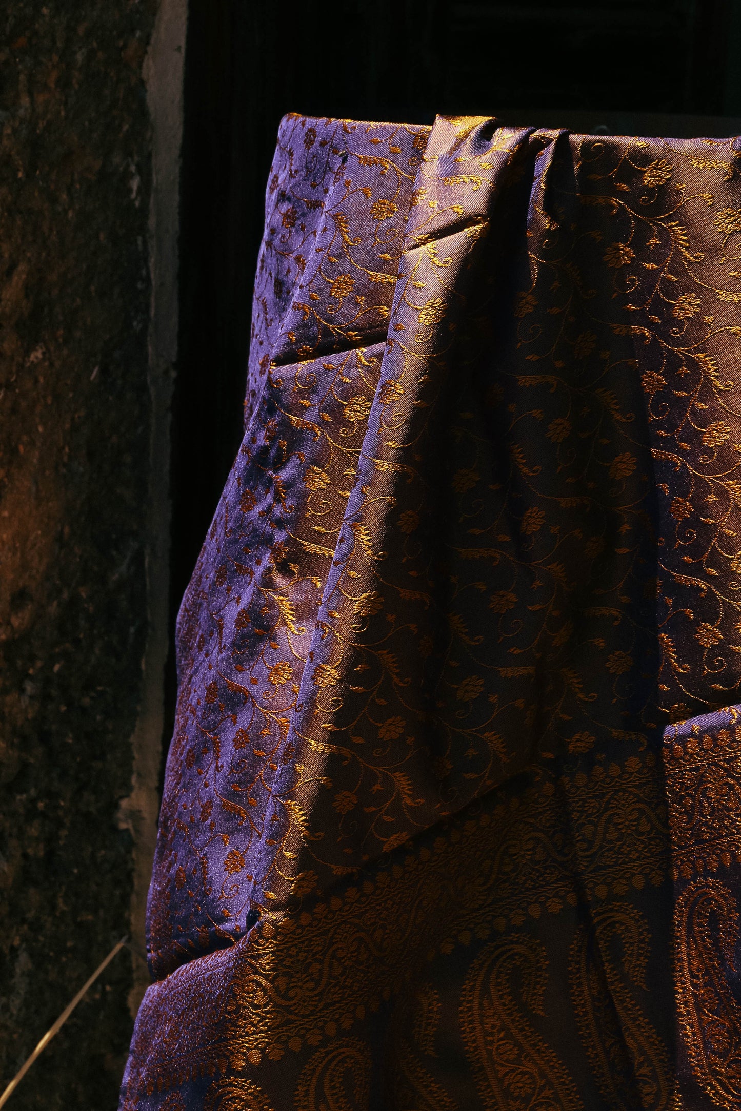 Foulard Hari #049 viola e oro