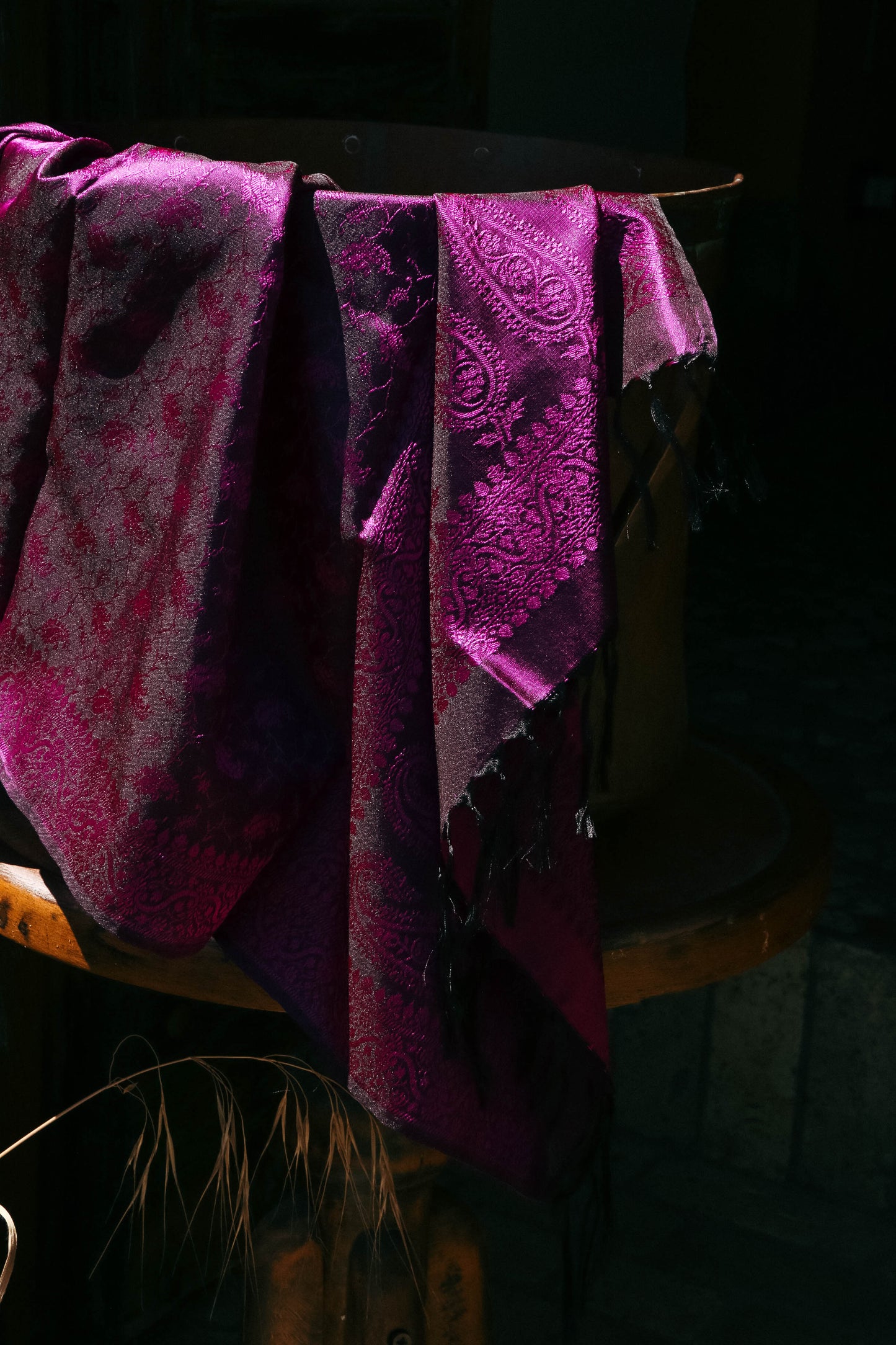 Foulard Hari #050 nero e fuxia