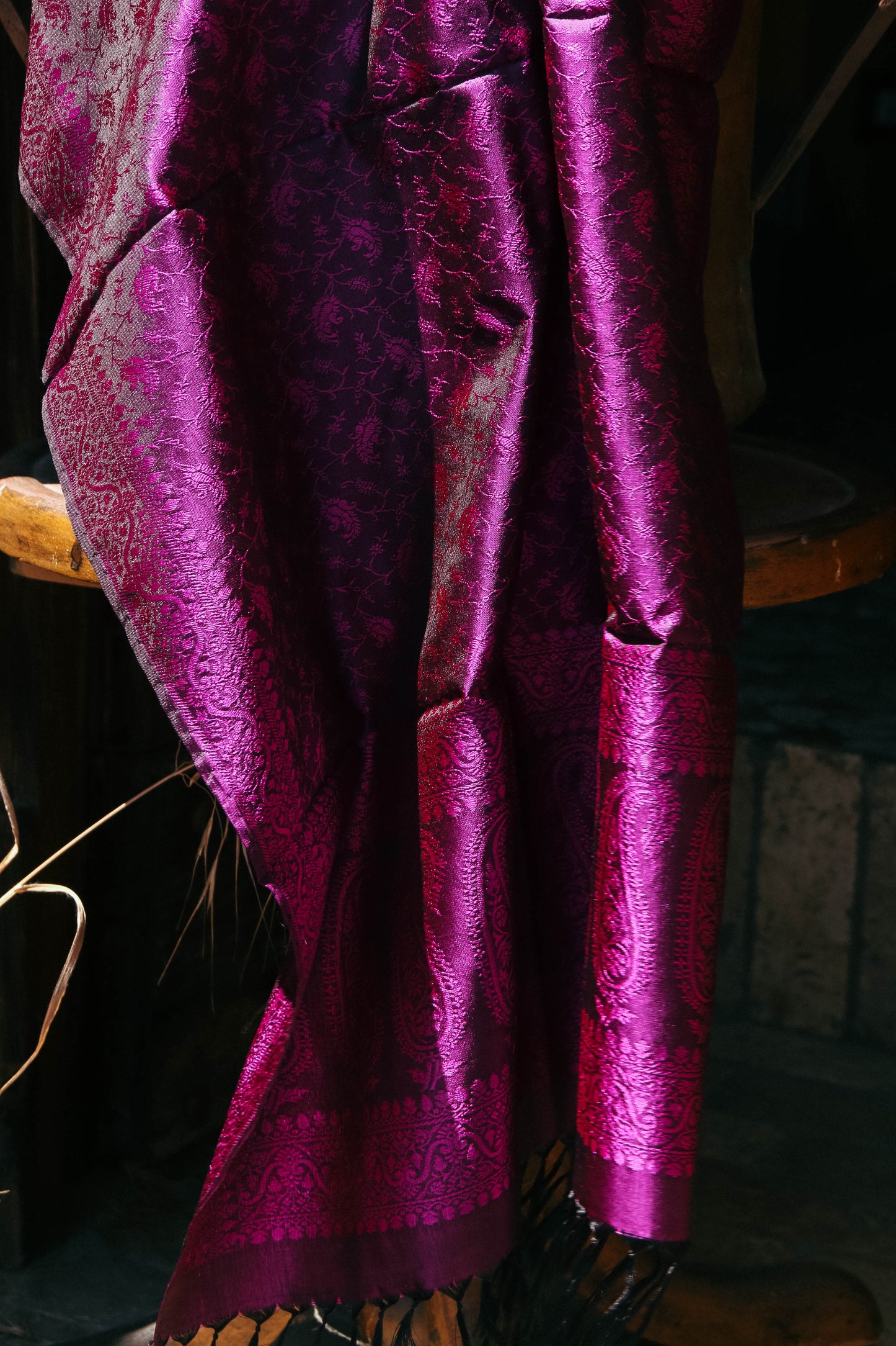 Foulard Hari #050 nero e fuxia