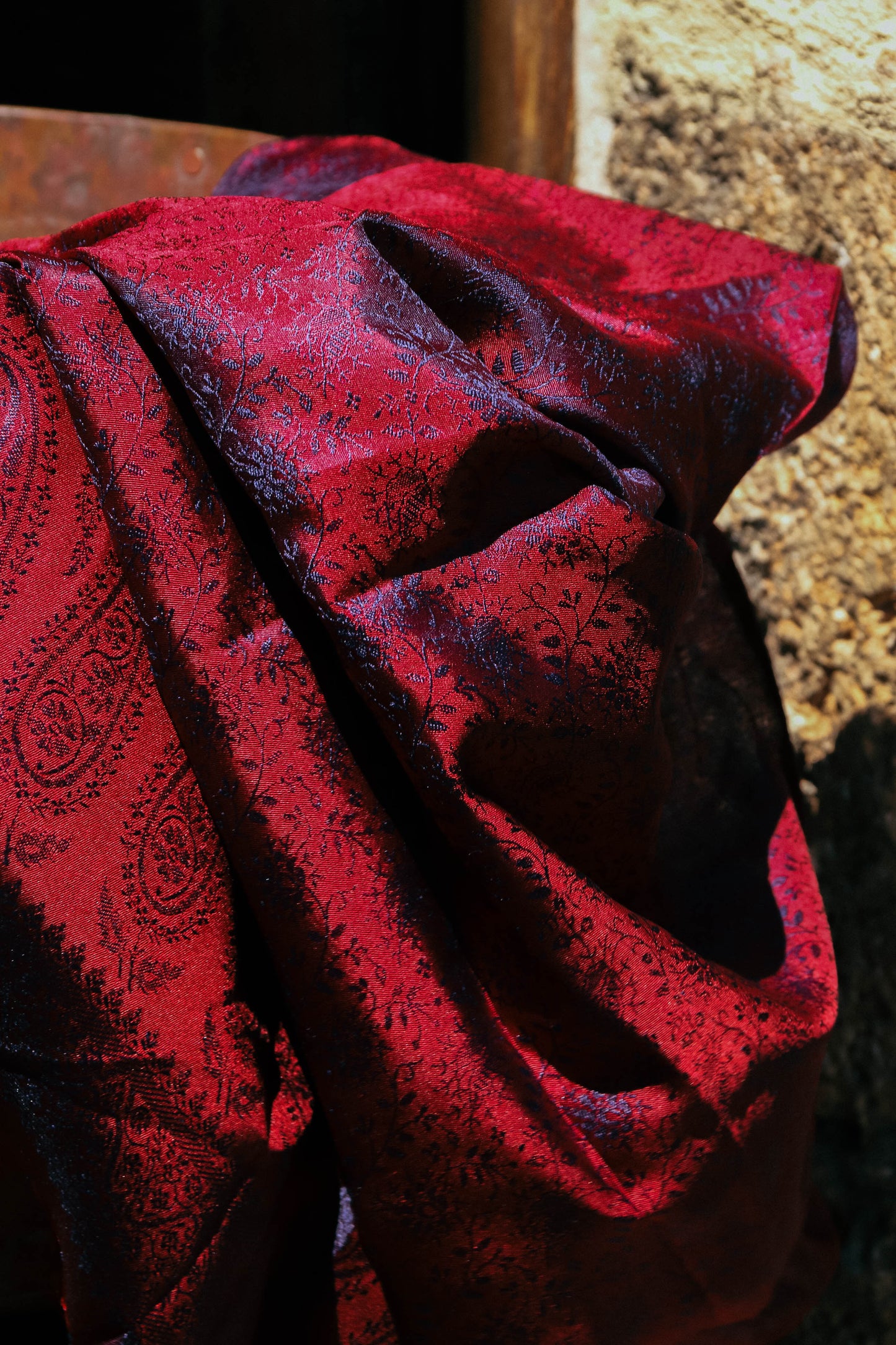 Foulard Hari #040 bordeaux e viola