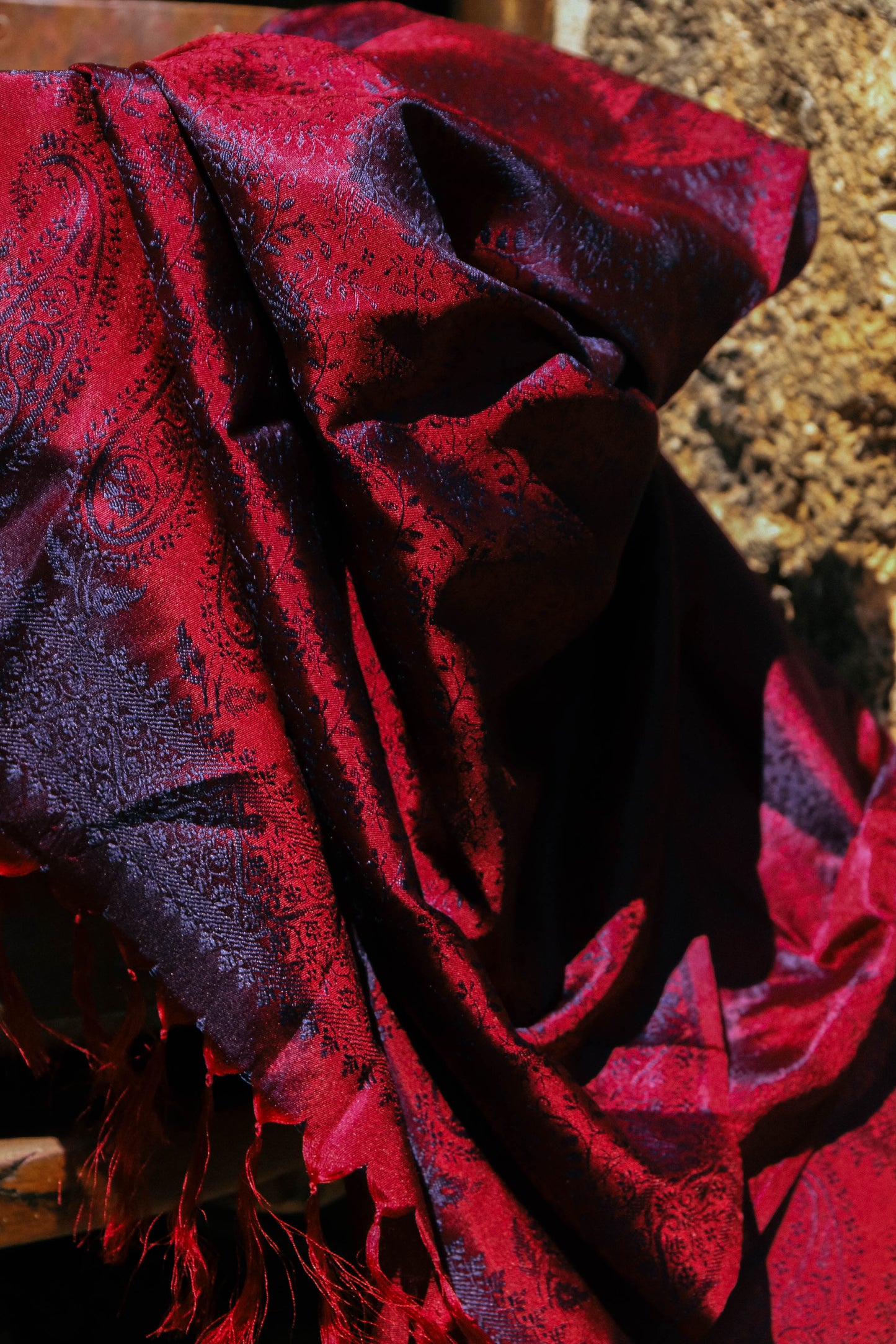 Foulard Hari #040 bordeaux e viola