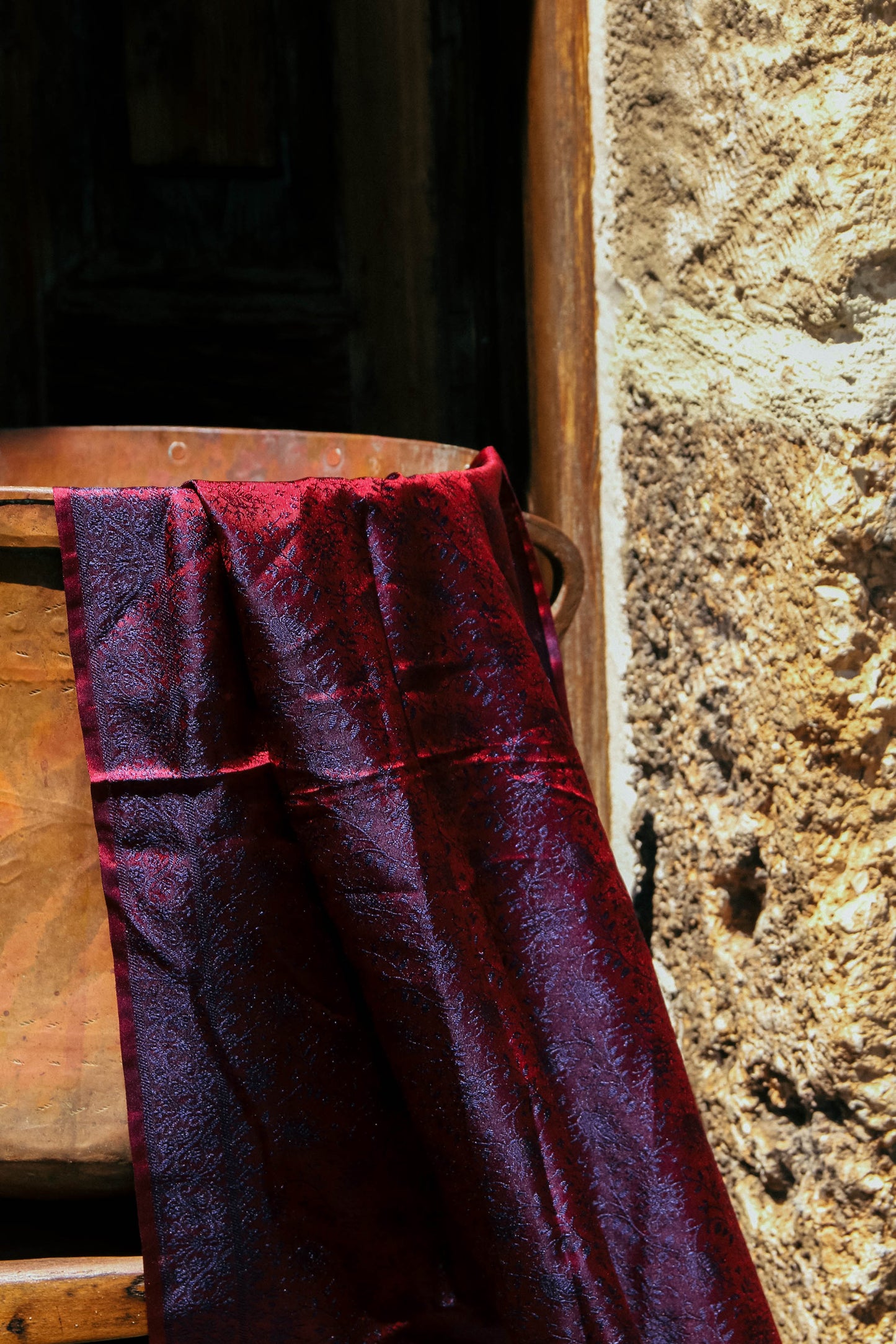 Foulard Hari #040 bordeaux e viola