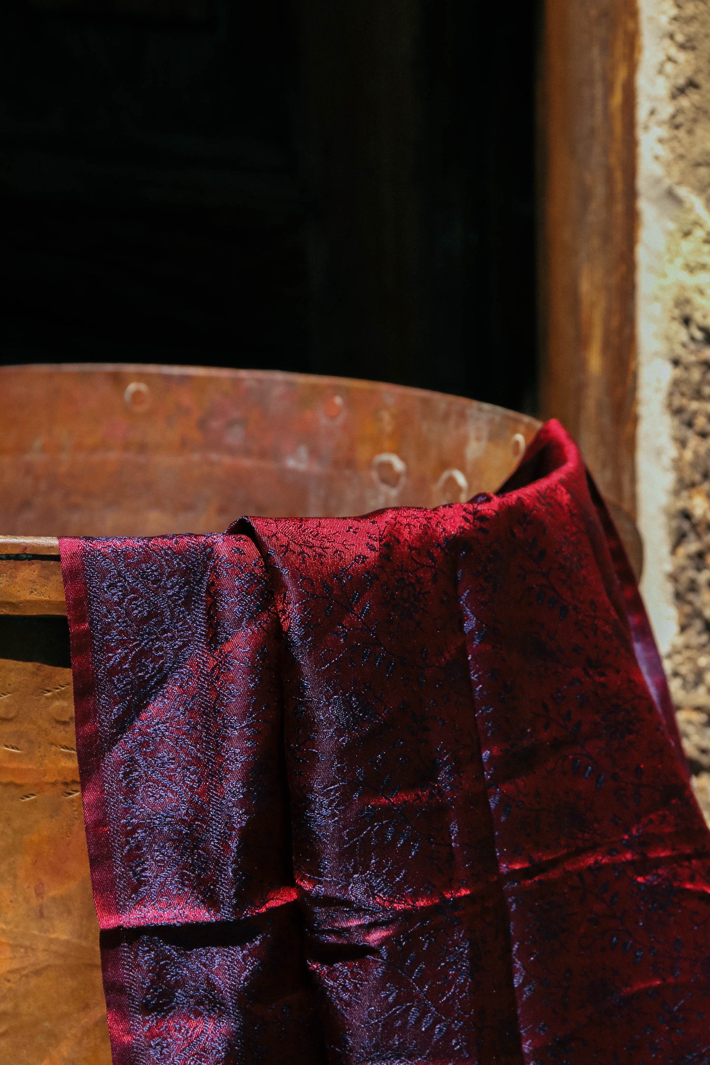 Foulard Hari #040 bordeaux e viola