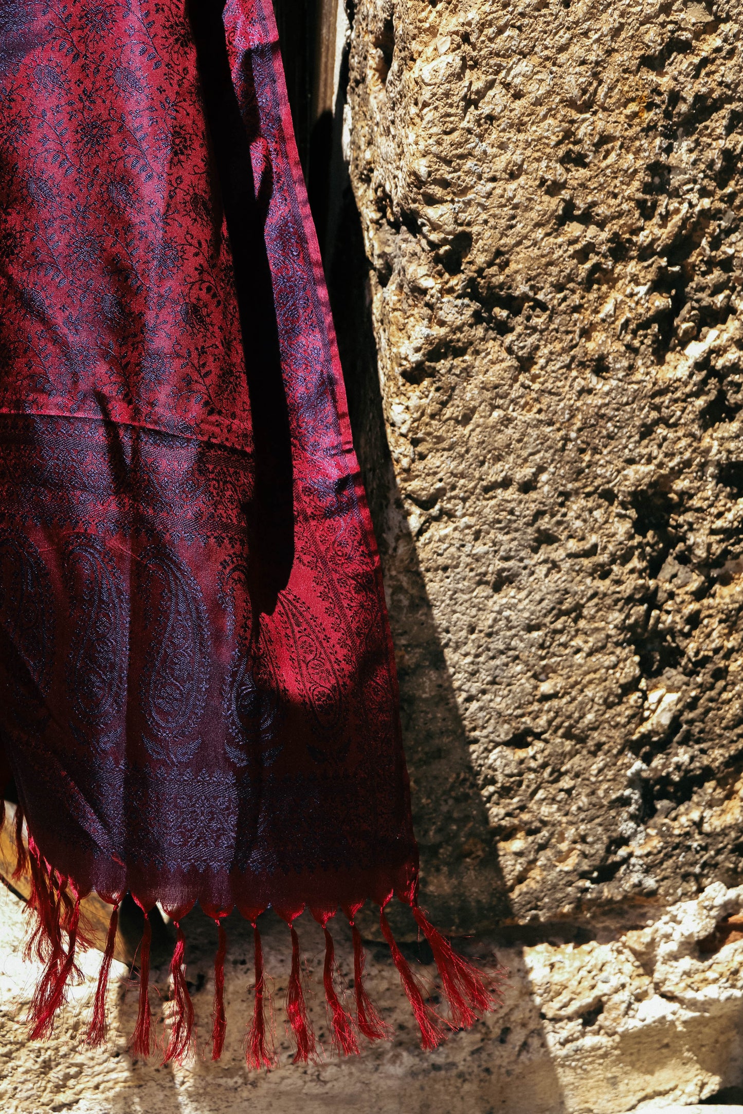 Foulard Hari #040 bordeaux e viola