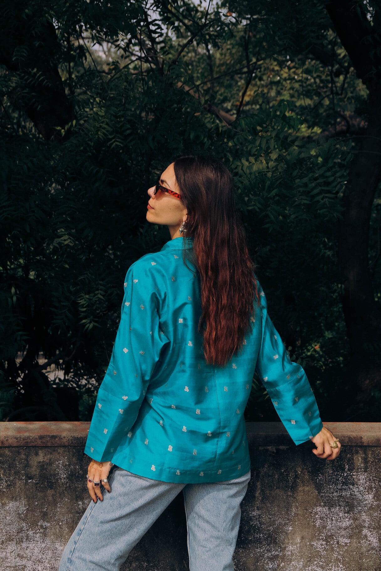 Zari shirt Turchese