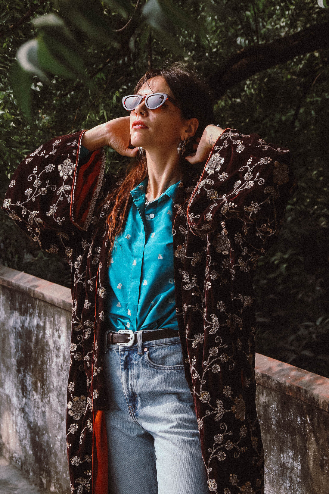 Zari shirt Turchese