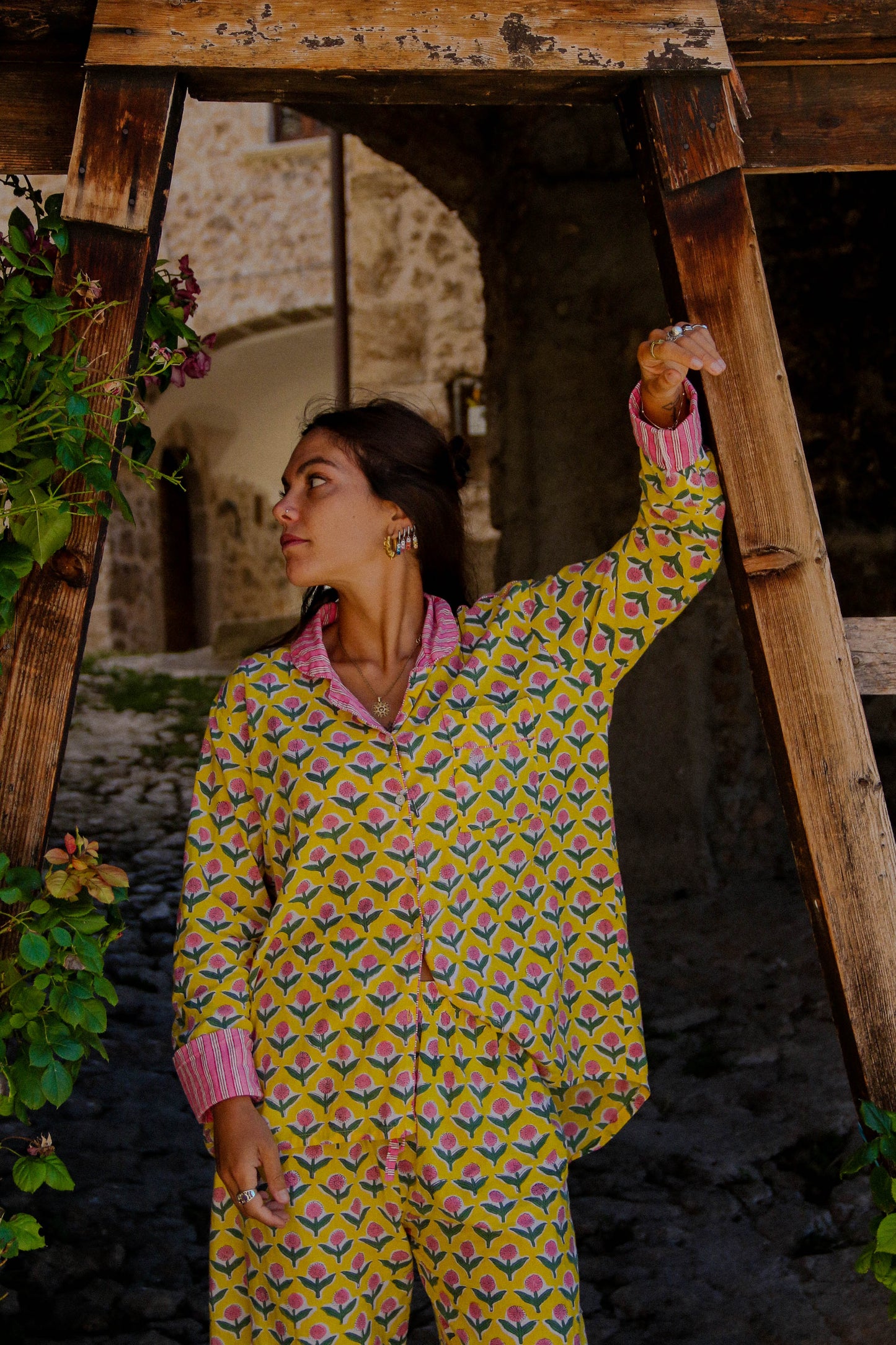 Pigiama Giallo e Rosa