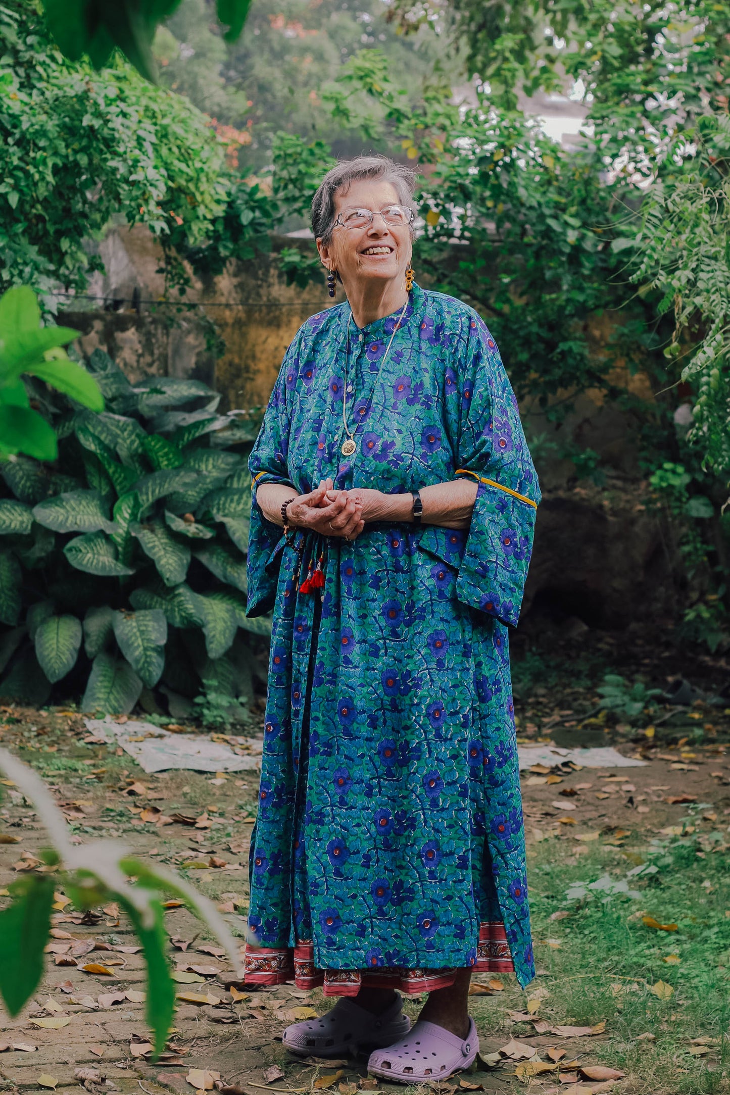 Abito Camicia Sundari verde e blu