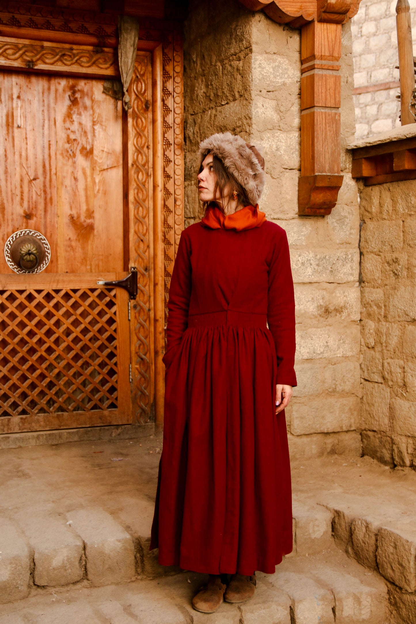 Soprabito Noor bordeaux - pezzo unico