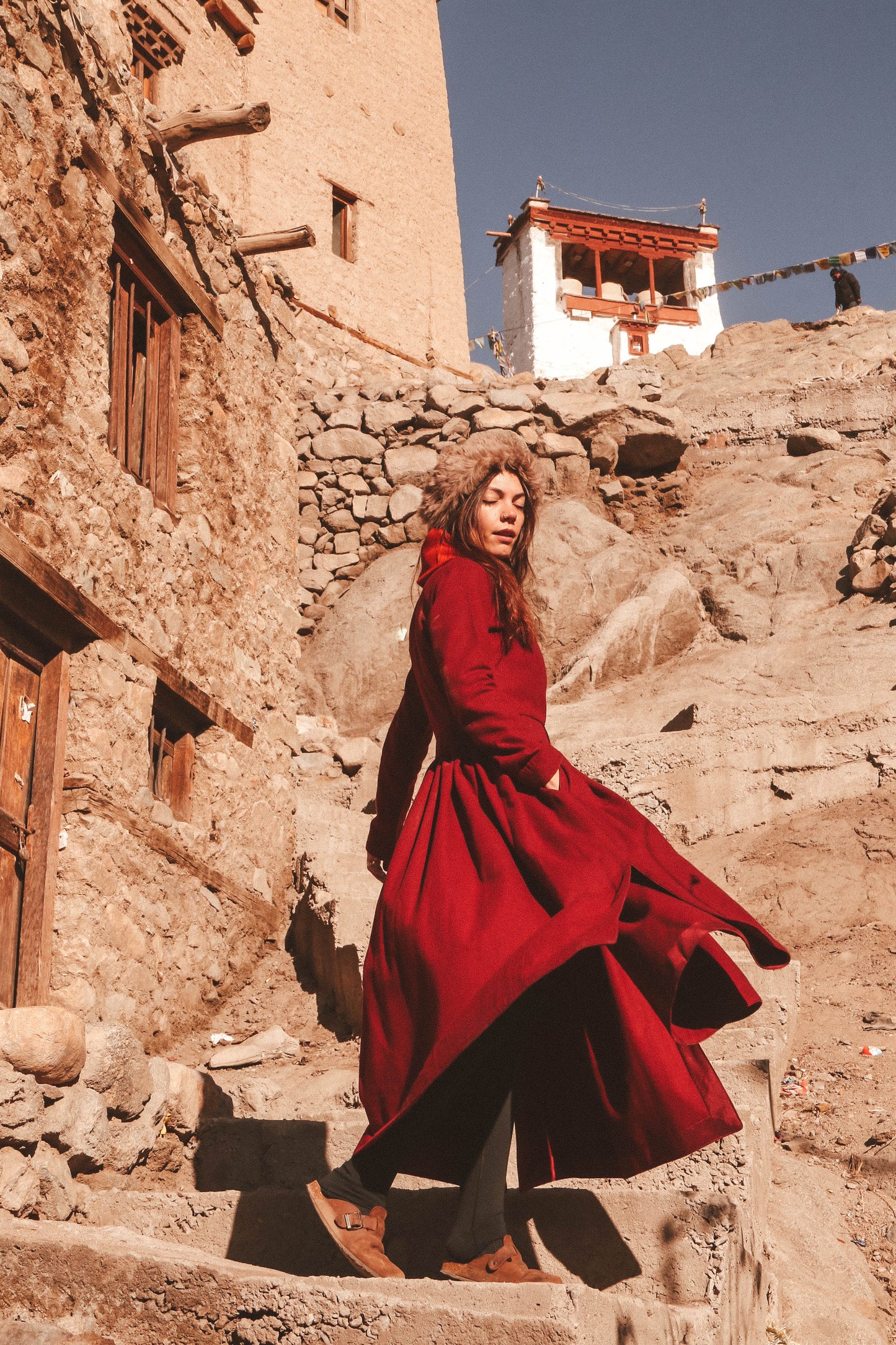 Soprabito Noor bordeaux - pezzo unico