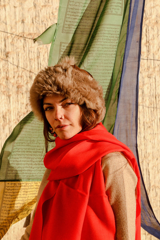 Sciarpa corallo - 100% lana