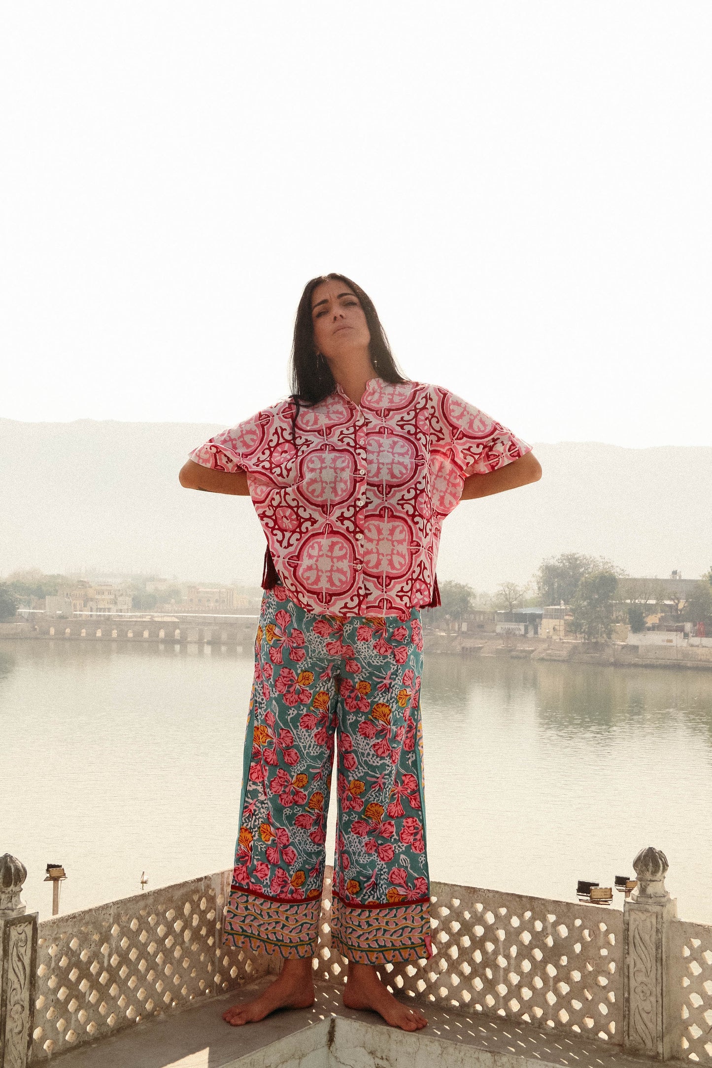 Pantalone Kamal Turchese 2