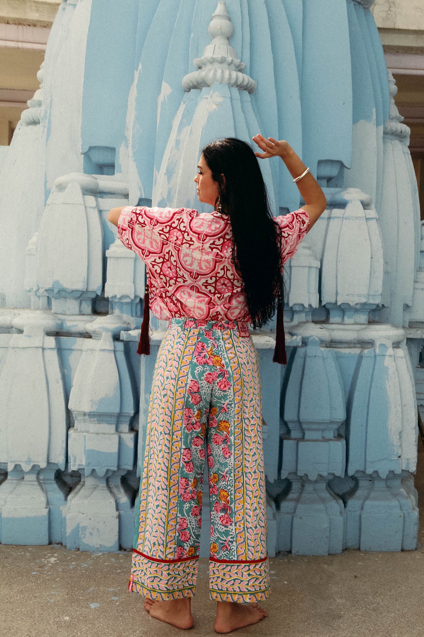 Pantalone Kamal Turchese 2