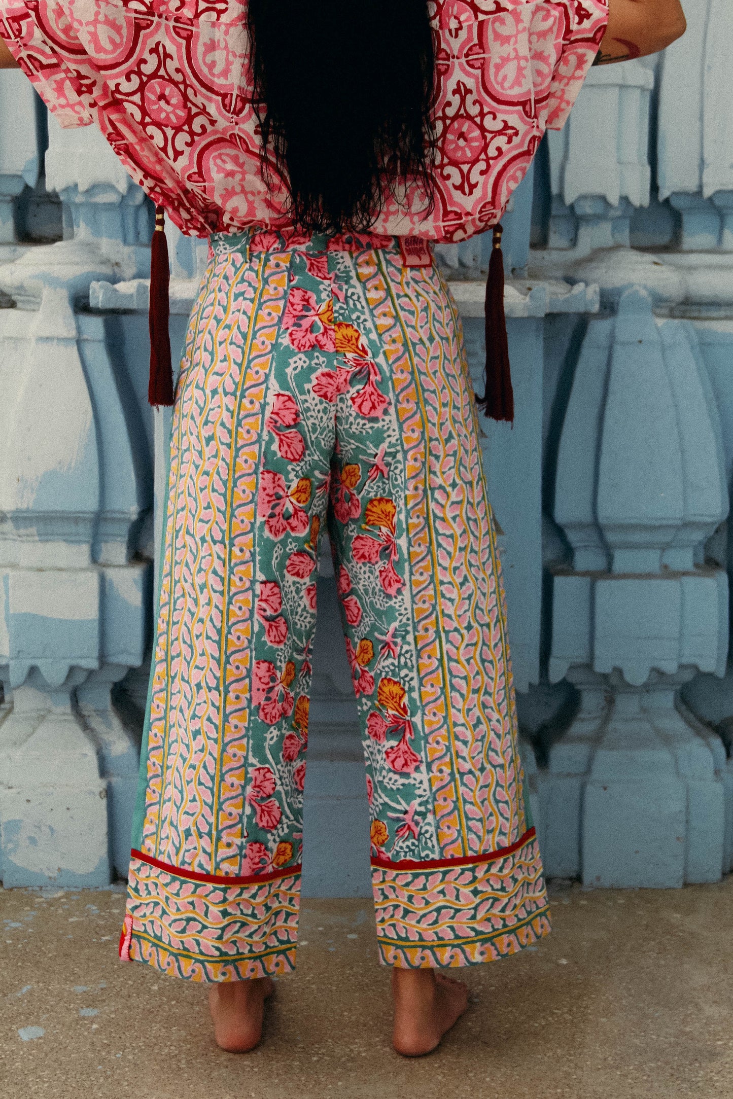 Pantalone Kamal Turchese 2