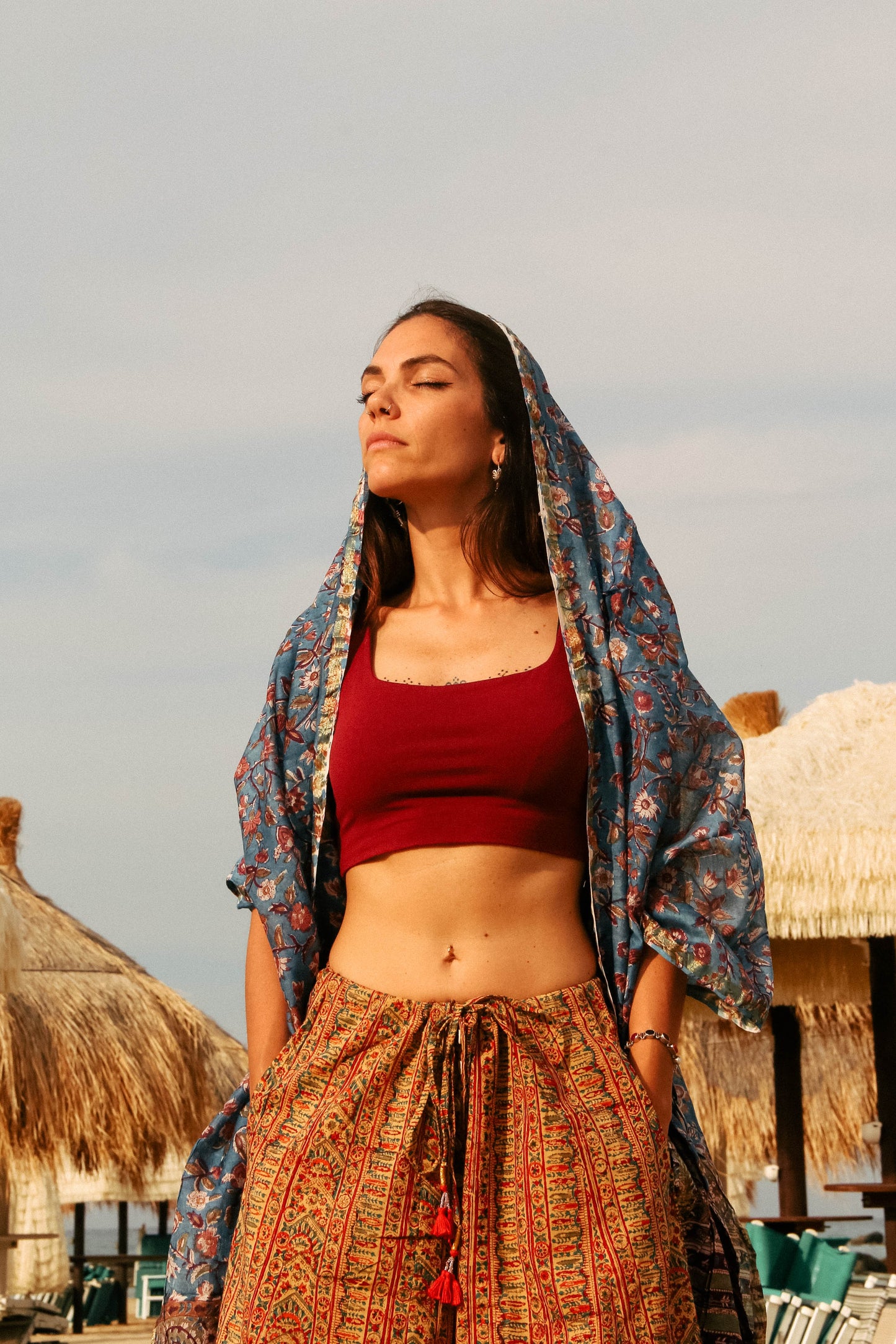 Pantaloni Maya Kalam con foulard