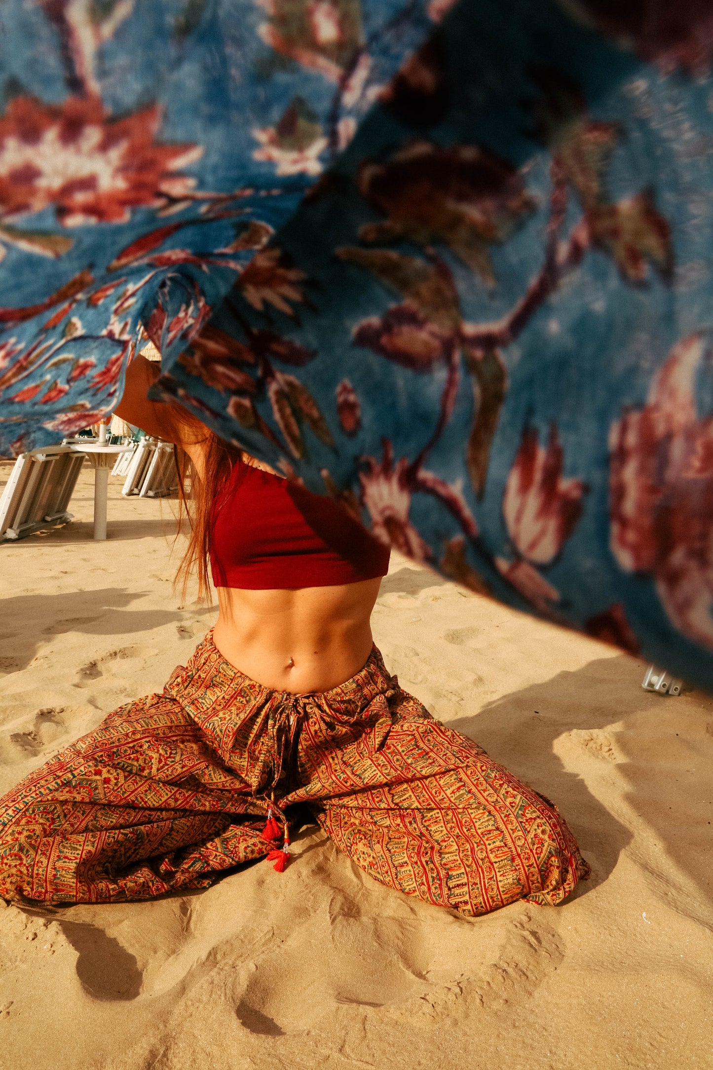 Pantaloni Maya Kalam con foulard